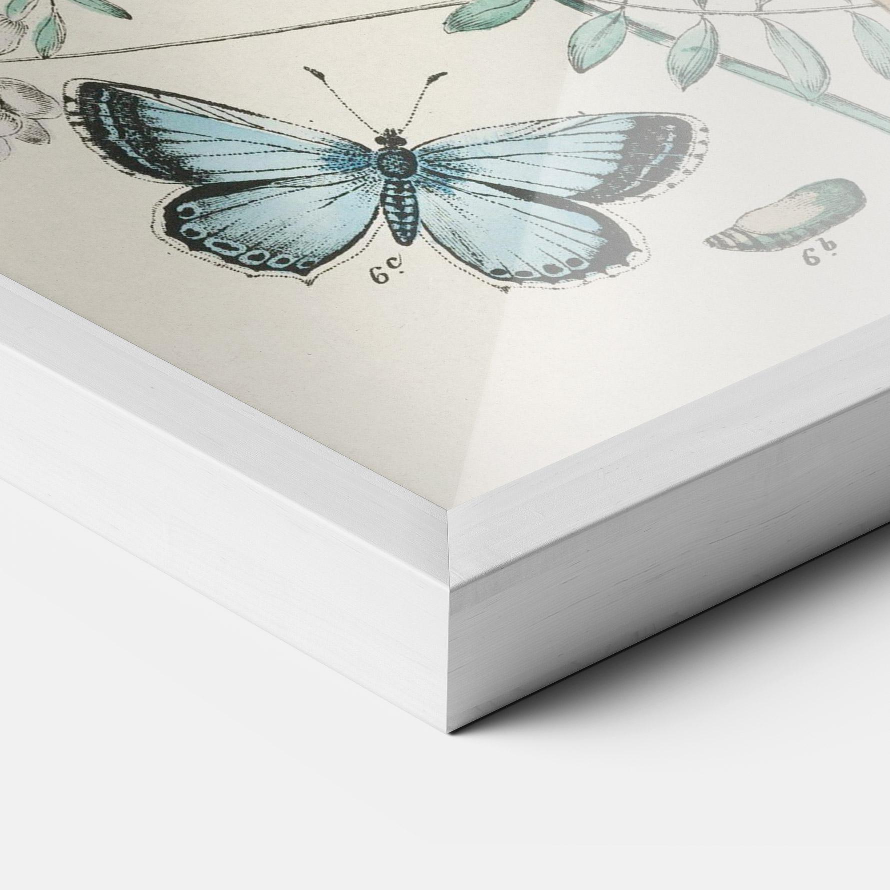 Poster Înrămat Blue Orange Butterflies mockup 3