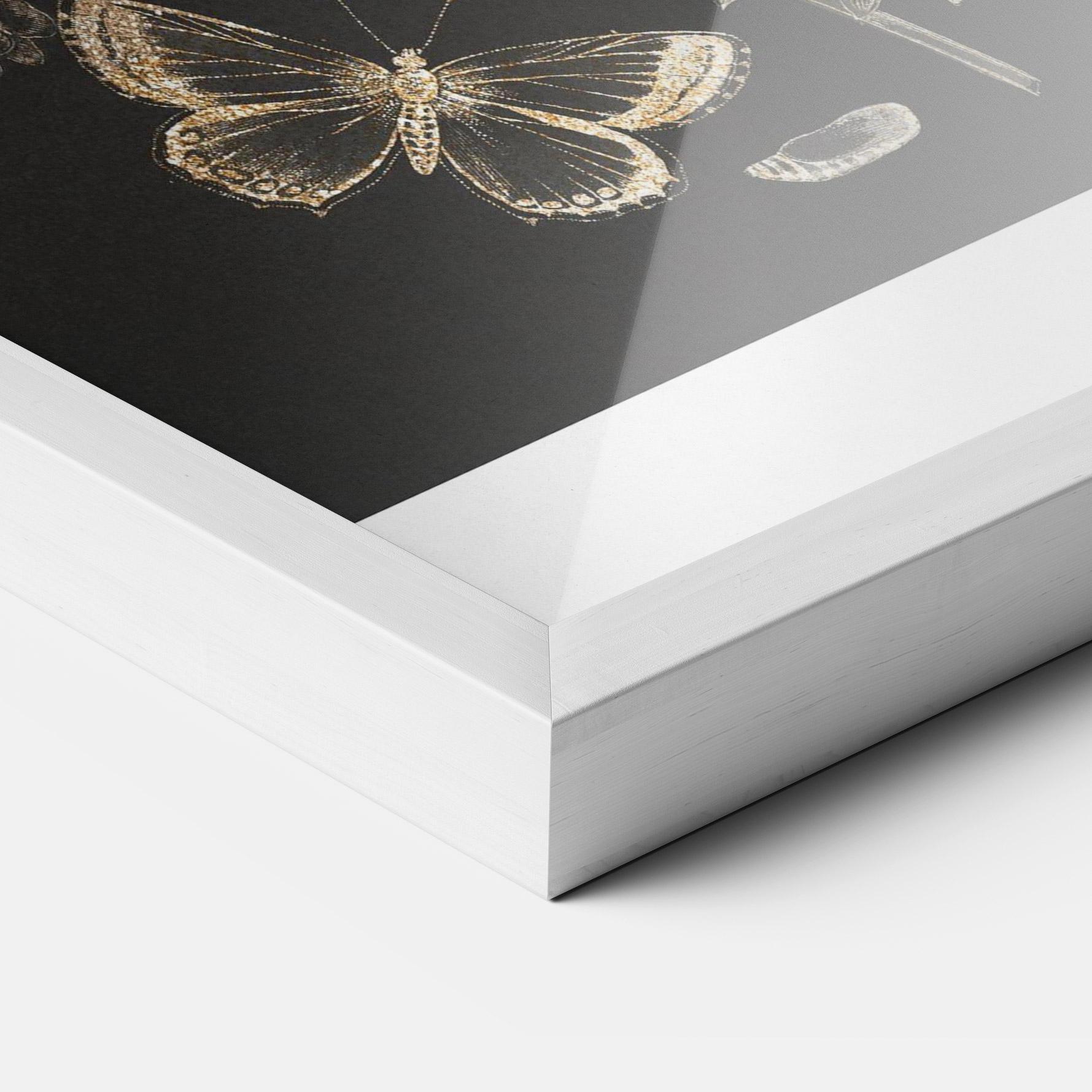 Poster Înrămat Grey Butterflies mockup 3