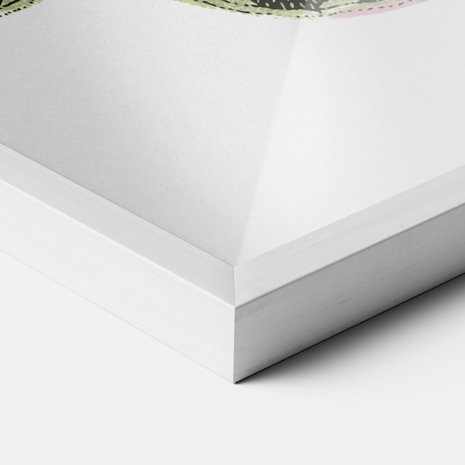 Poster Înrămat Grey Yellow Butterfly mockup 3