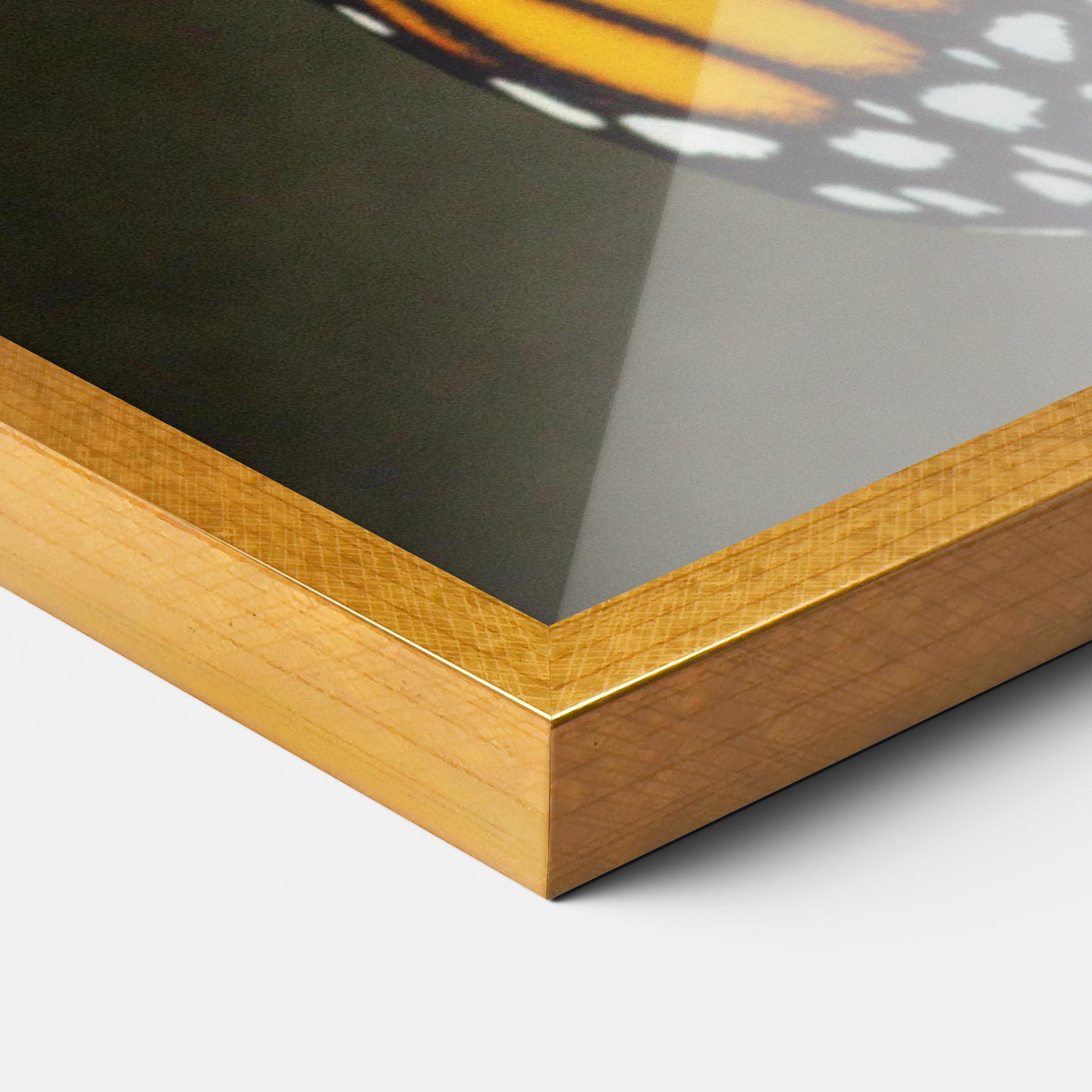 Poster Înrămat Dark Yellow Butterfly mockup 3