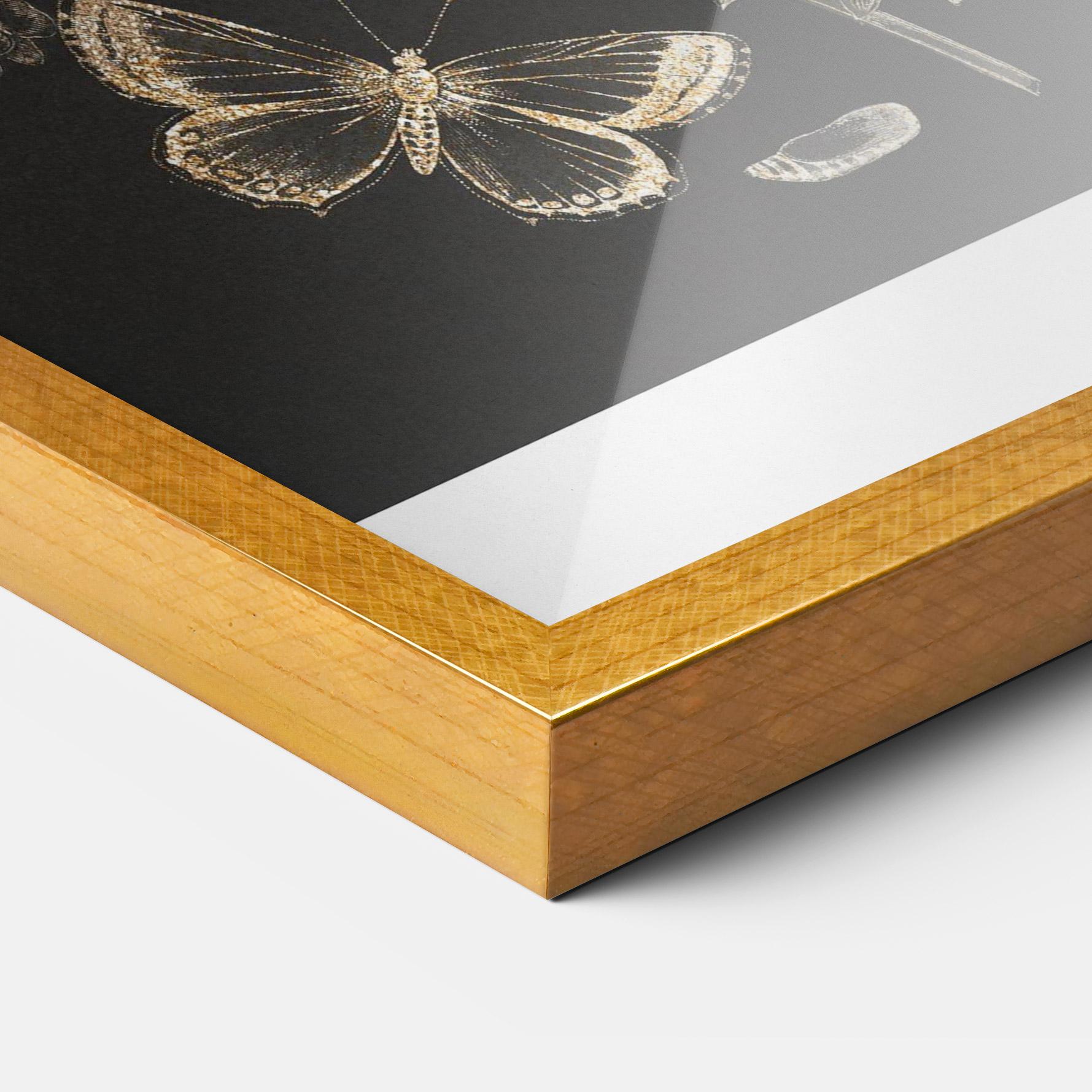 Poster Înrămat Grey Butterflies mockup 3