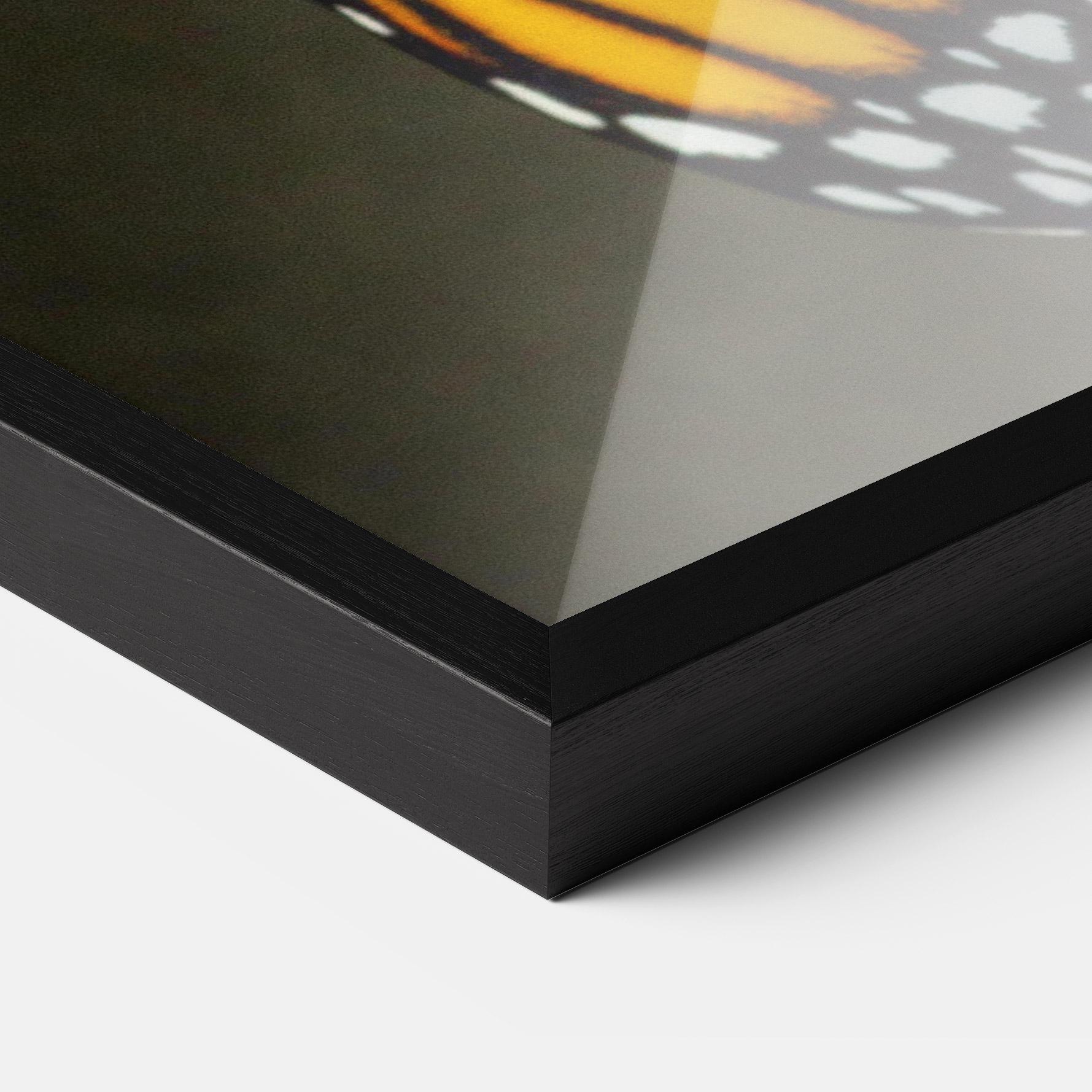 Poster Înrămat Dark Yellow Butterfly mockup 3