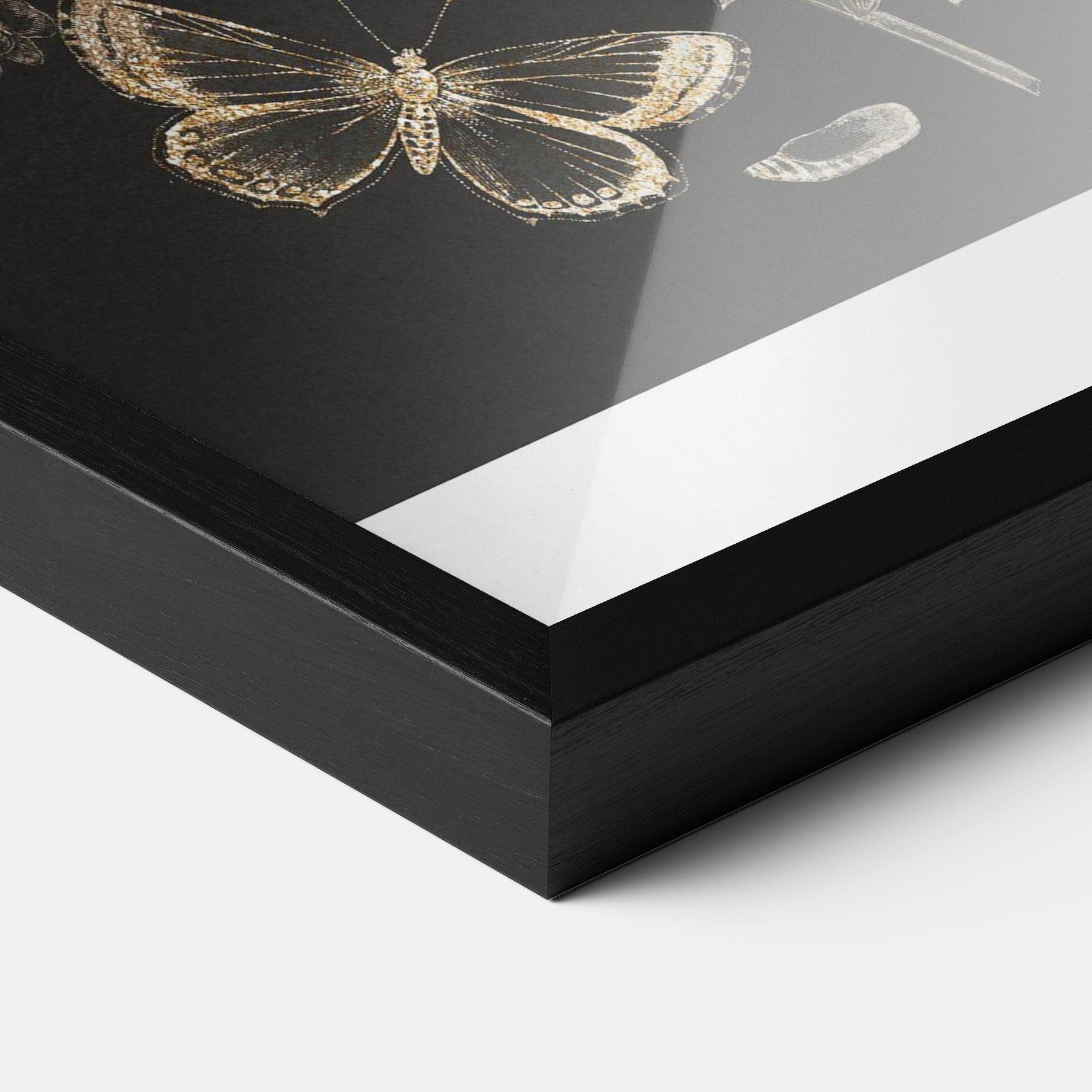 Poster Înrămat Grey Butterflies mockup 3