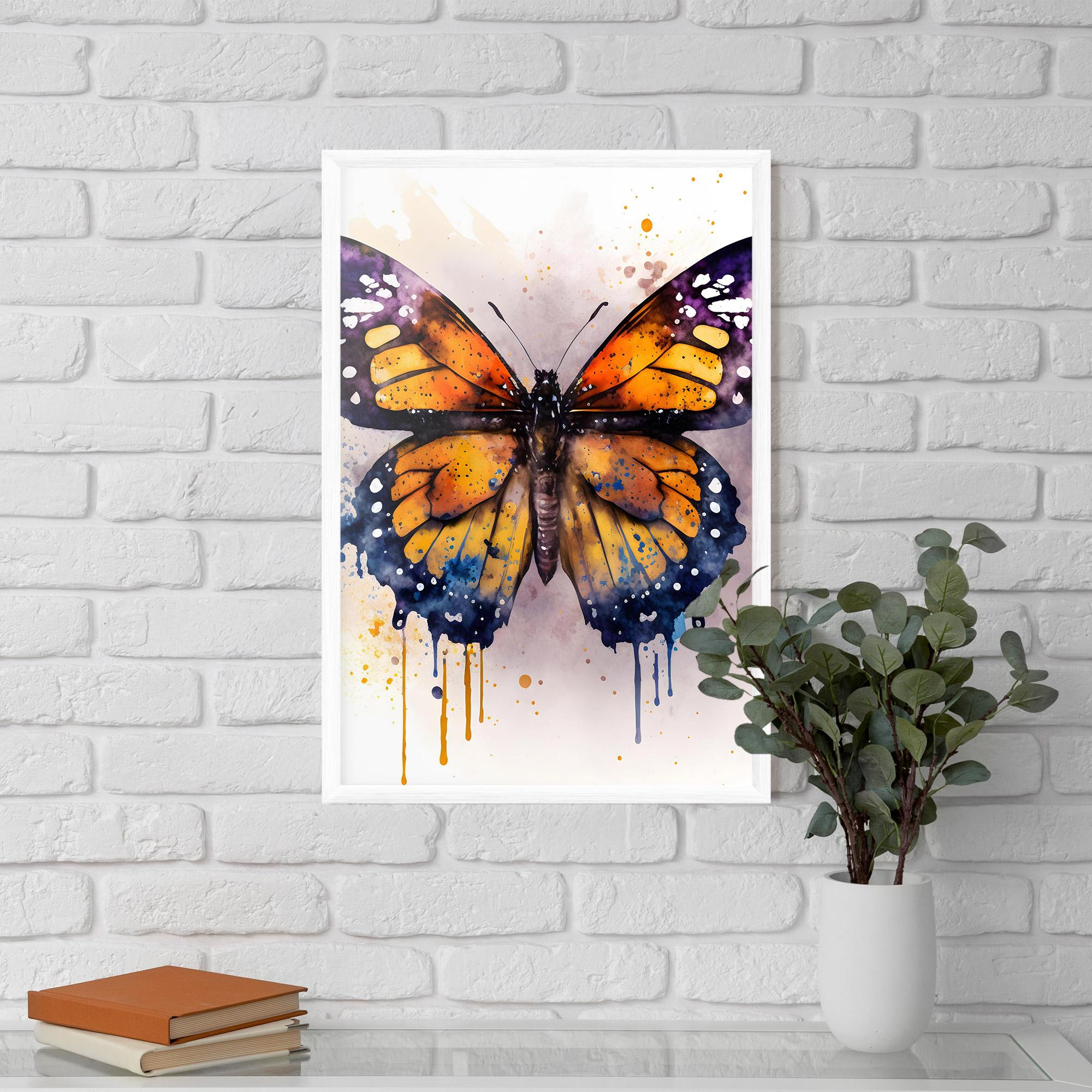 Poster Înrămat Watercolor Butterfly mockup 5