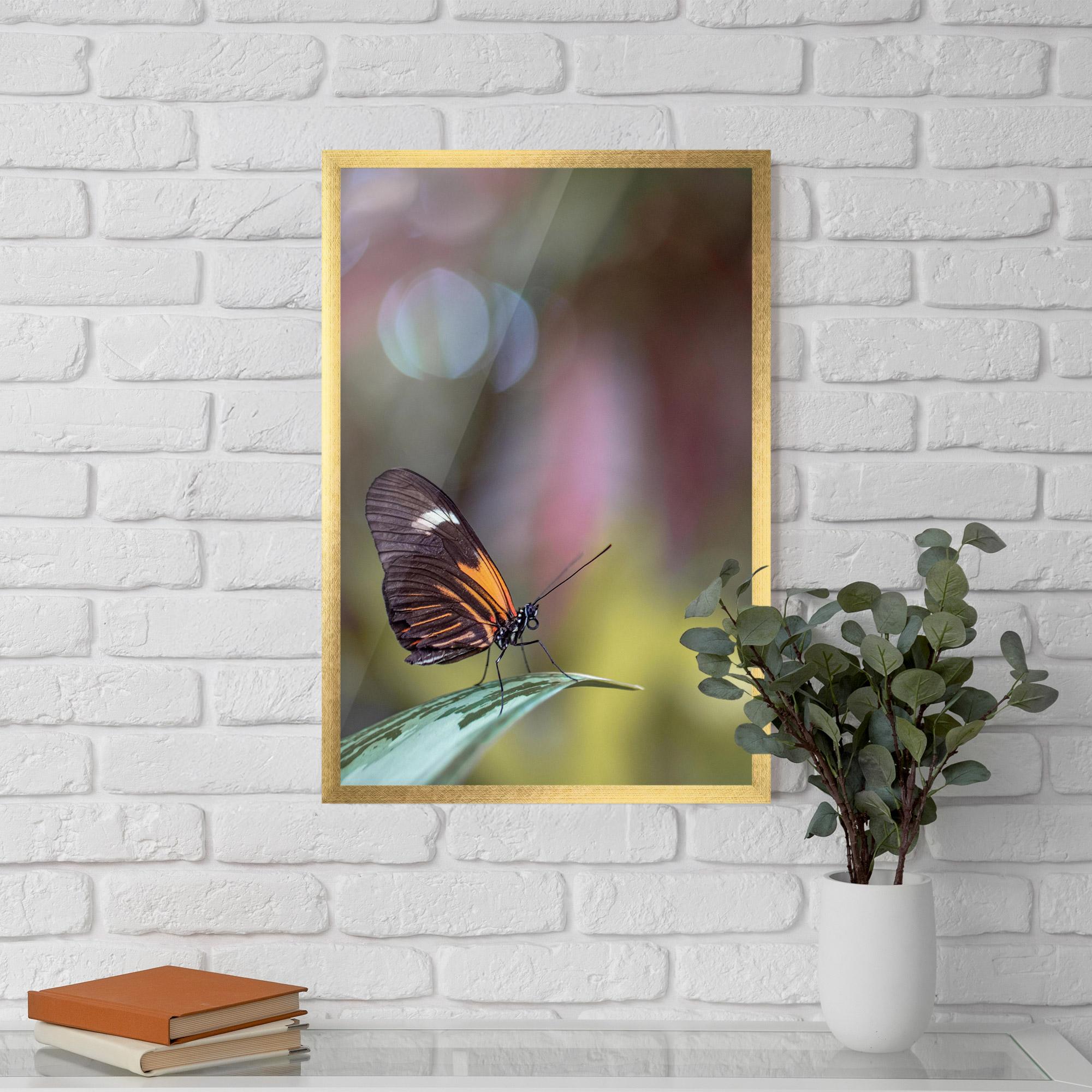 Poster Înrămat Dark Purple Butterfly mockup 5