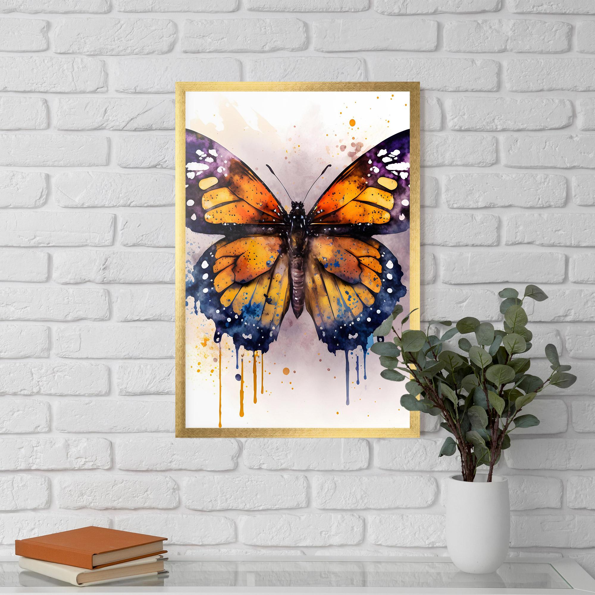 Poster Înrămat Watercolor Butterfly mockup 5