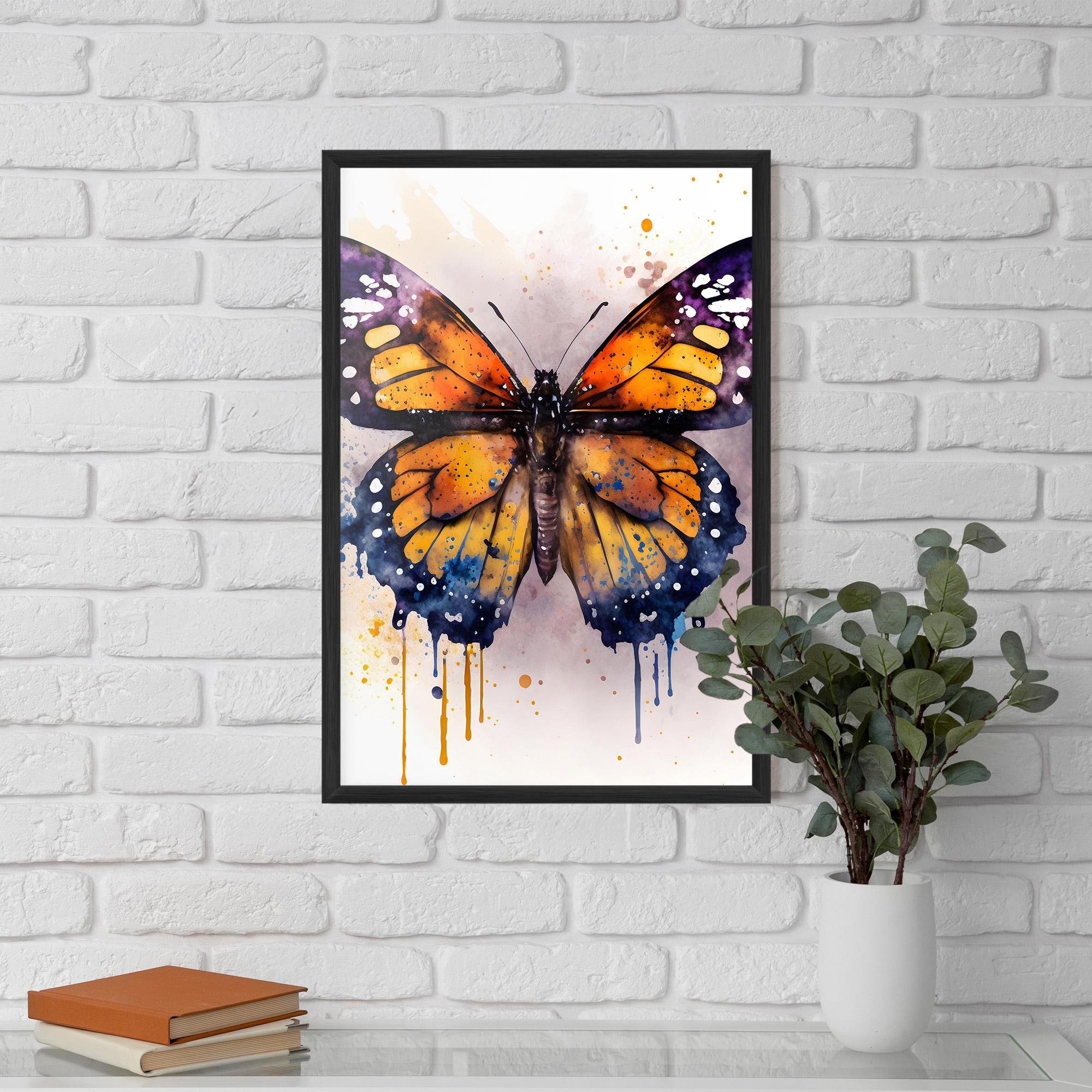 Poster Înrămat Watercolor Butterfly mockup 5