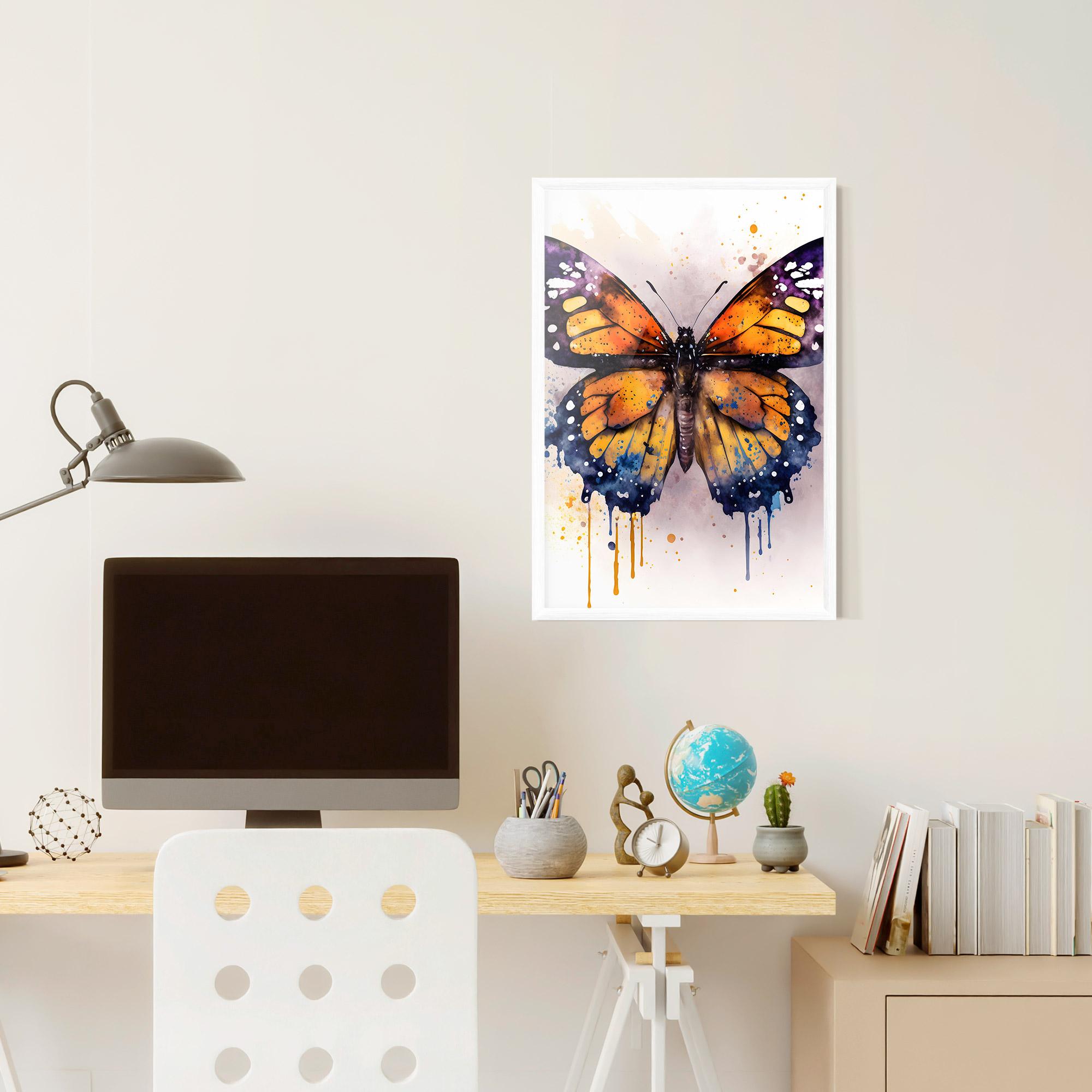 Poster Înrămat Watercolor Butterfly mockup 6