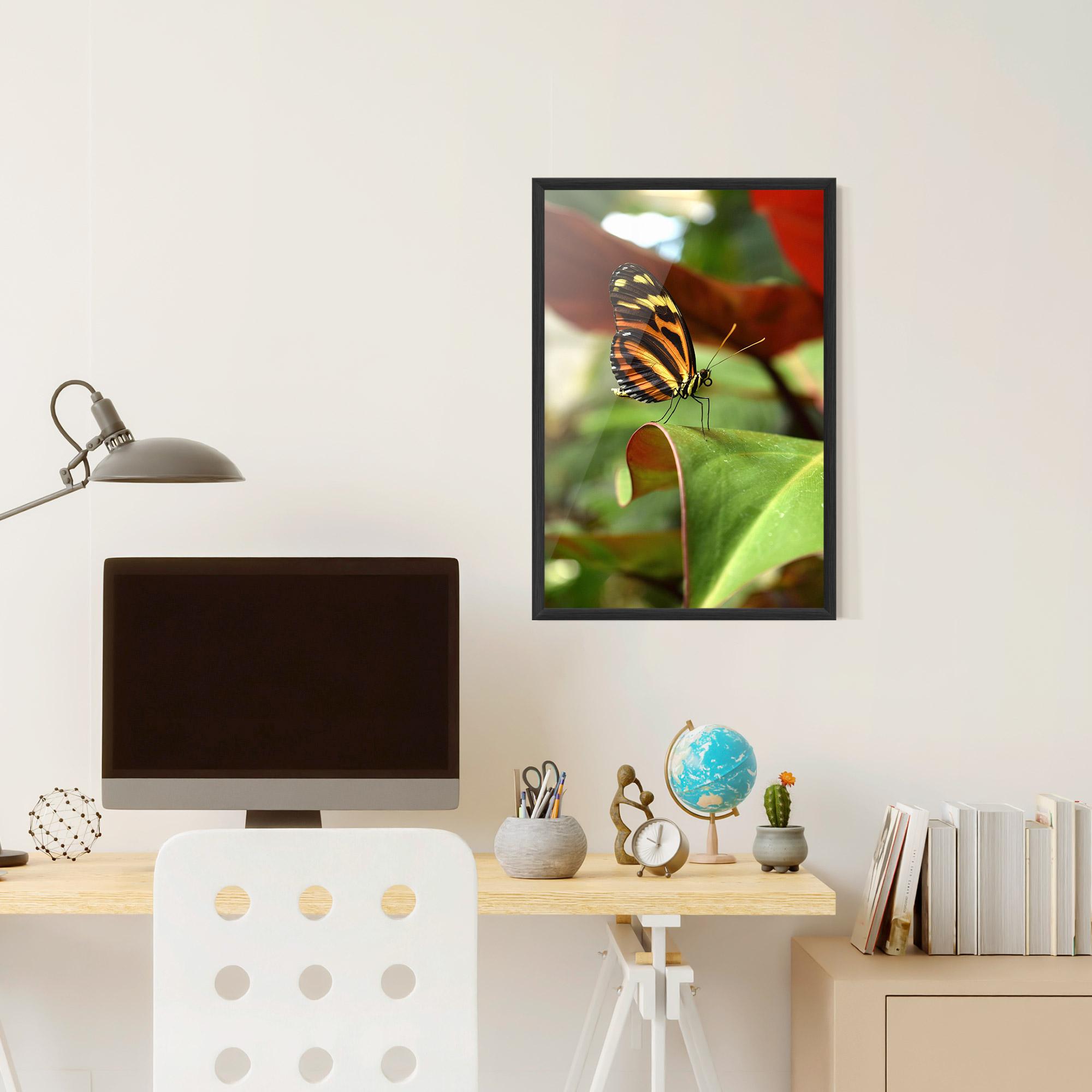 Poster Înrămat Orange Yellow Butterfly mockup 6