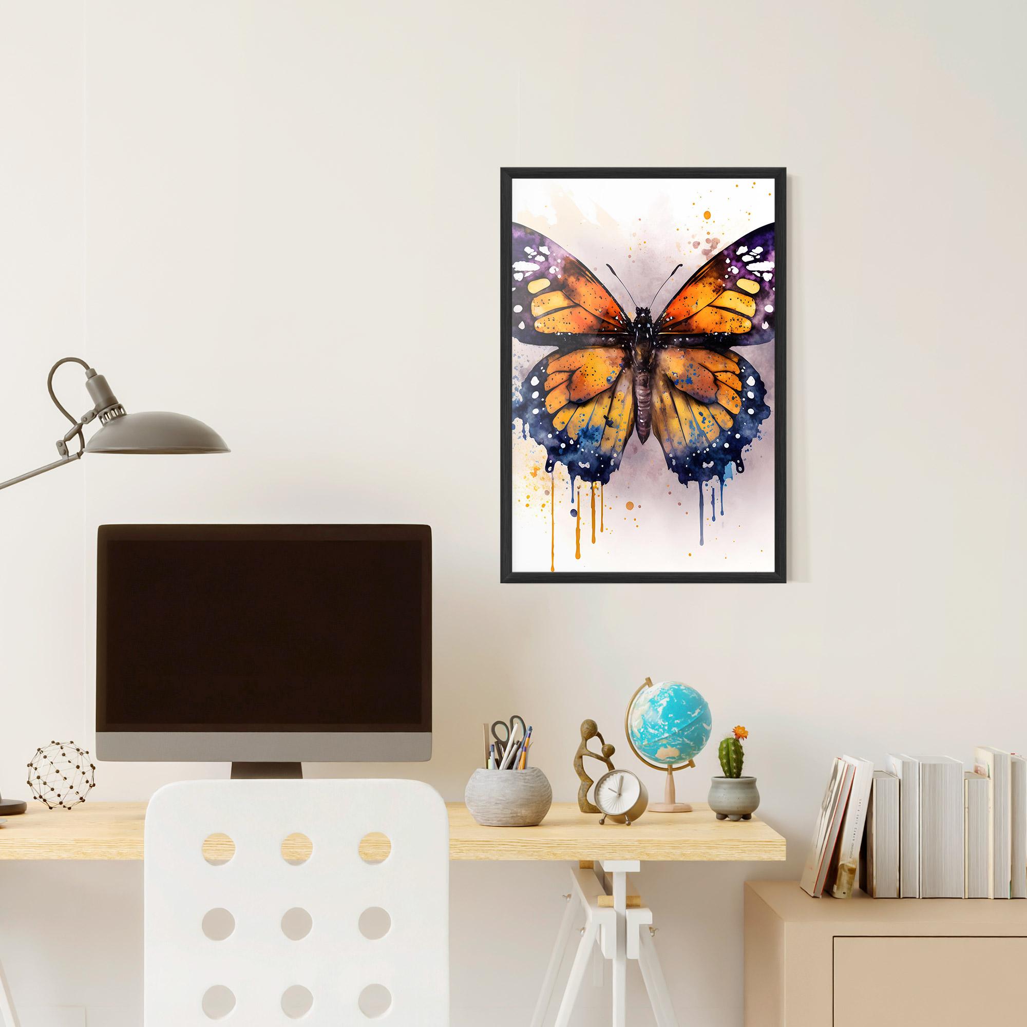 Poster Înrămat Watercolor Butterfly mockup 6