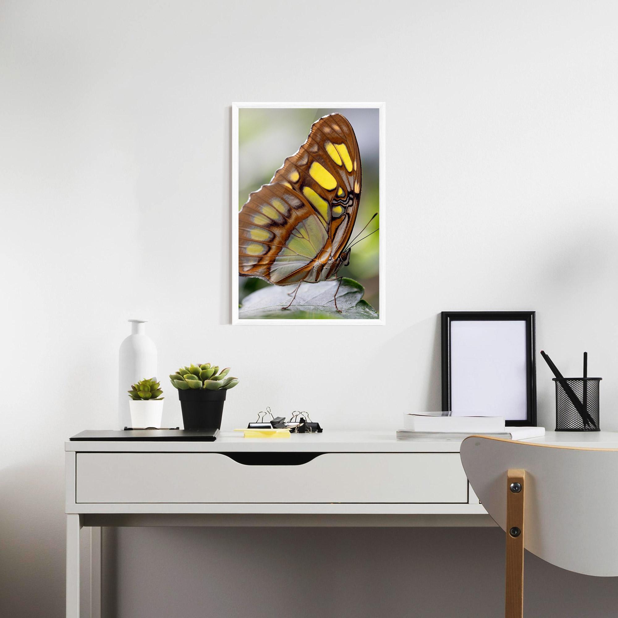 Poster Înrămat Brown Yellow Butterfly mockup 7