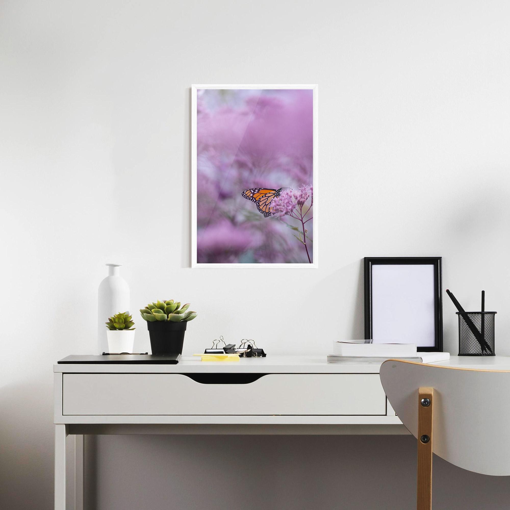 Poster Înrămat Purple Flower Butterfly mockup 7