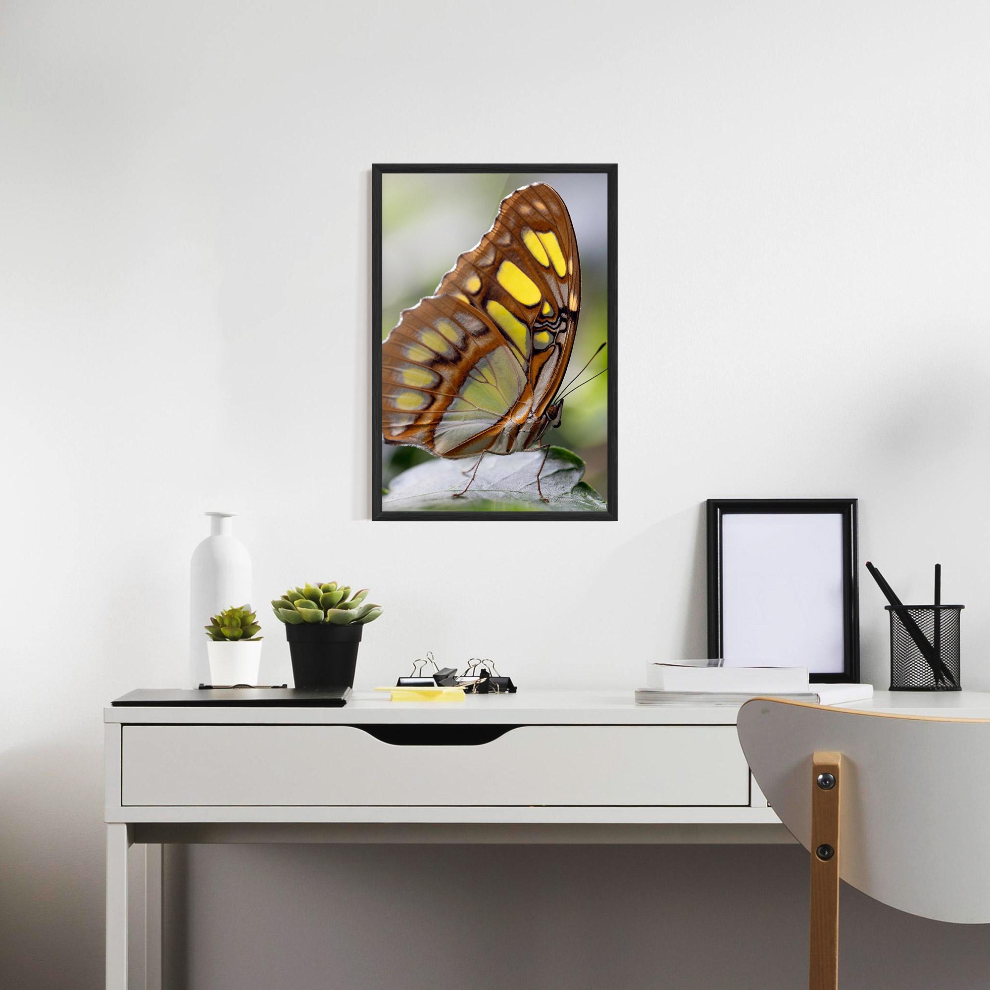 Poster Înrămat Brown Yellow Butterfly mockup 7