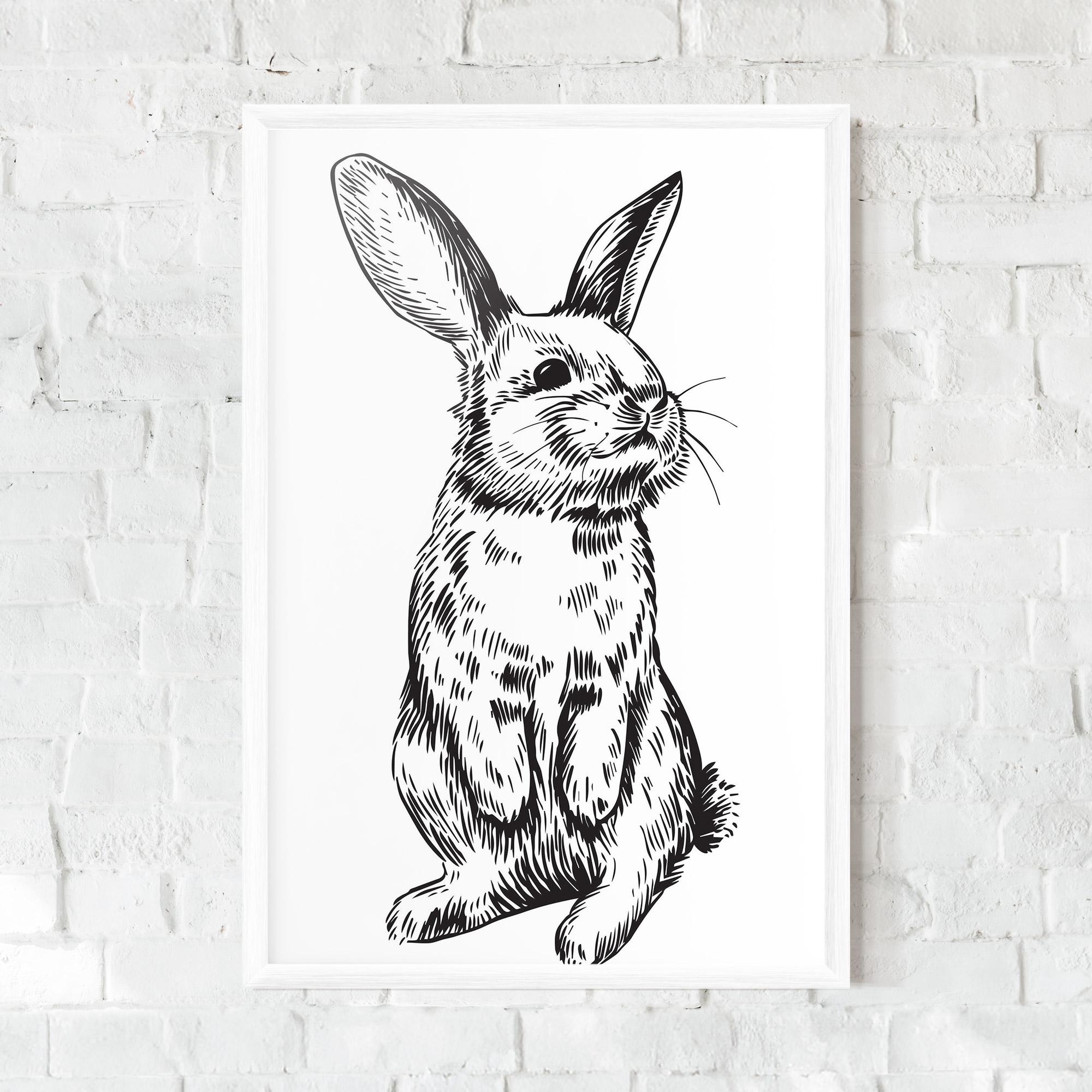 Poster Înrămat Cute Bunny mockup 0
