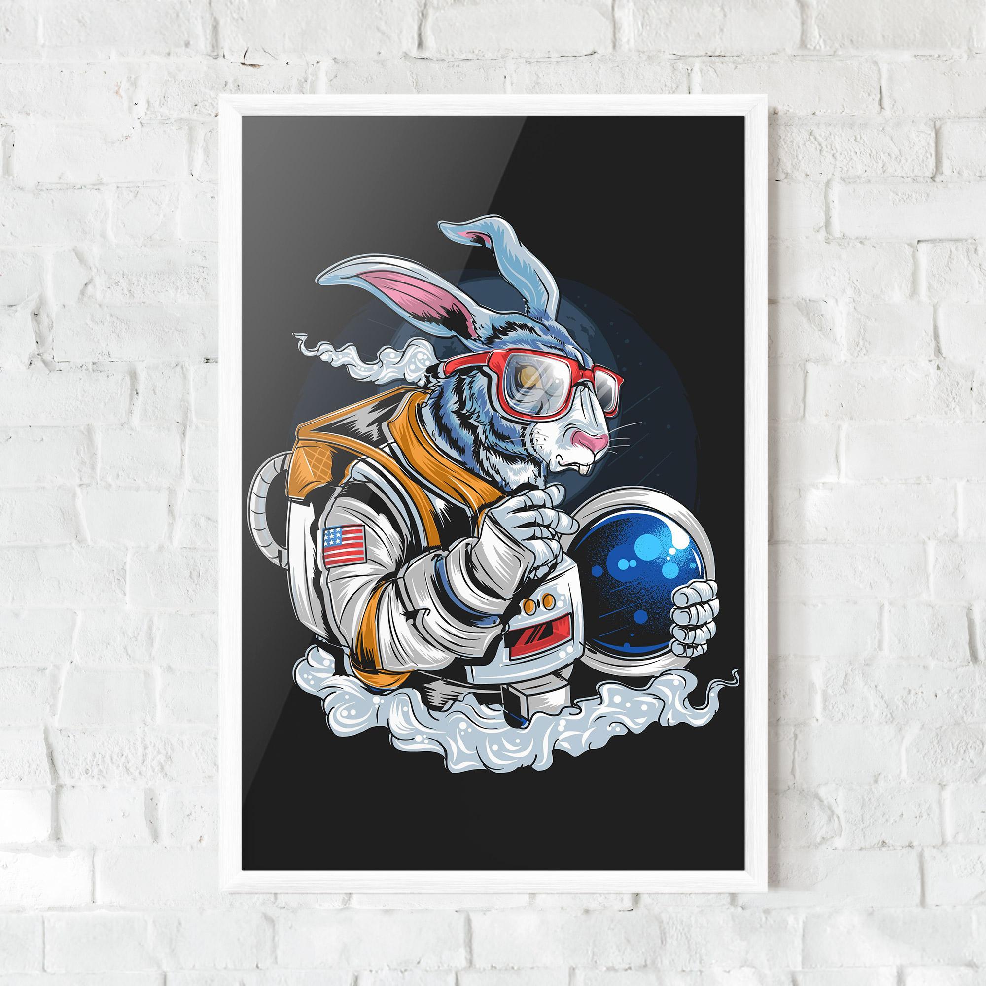 Poster Înrămat Moon Bunny mockup 0