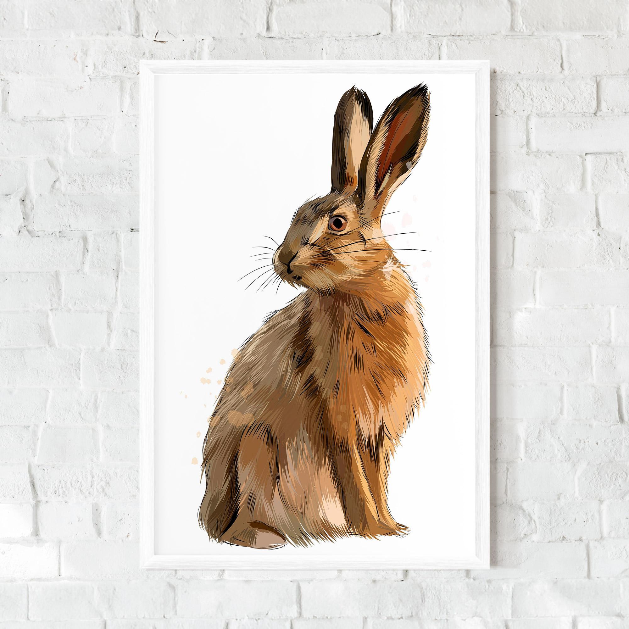 Poster Înrămat Painted Bunny mockup 0