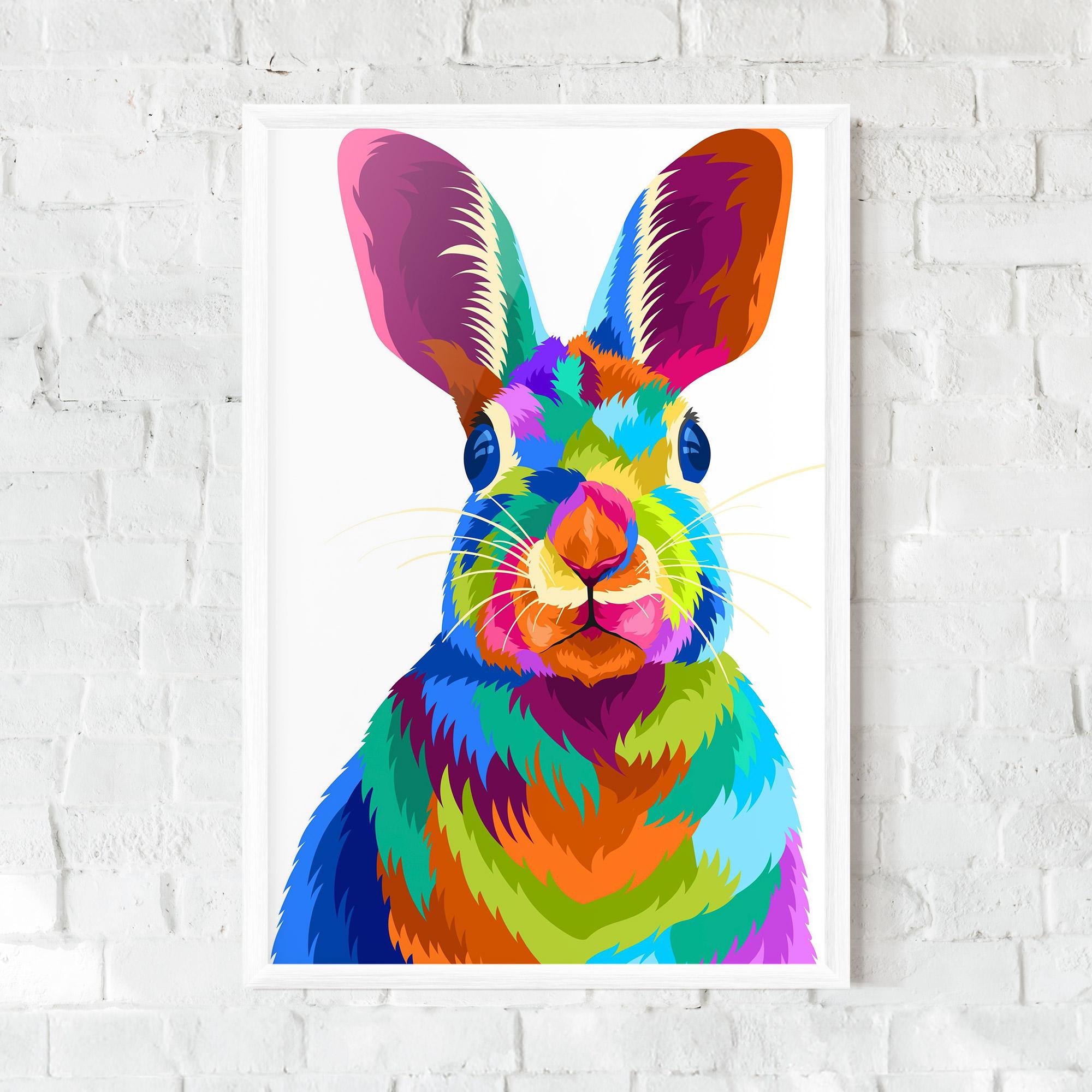 Poster Înrămat Rabbit Art Style mockup 0