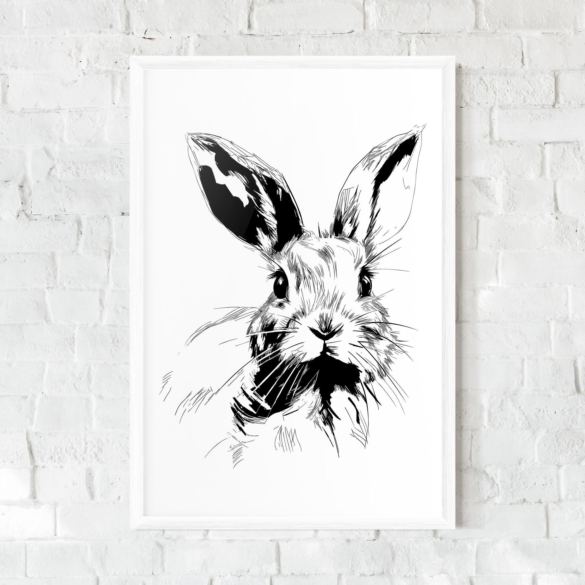 Poster Înrămat Rabbit Looking mockup 0