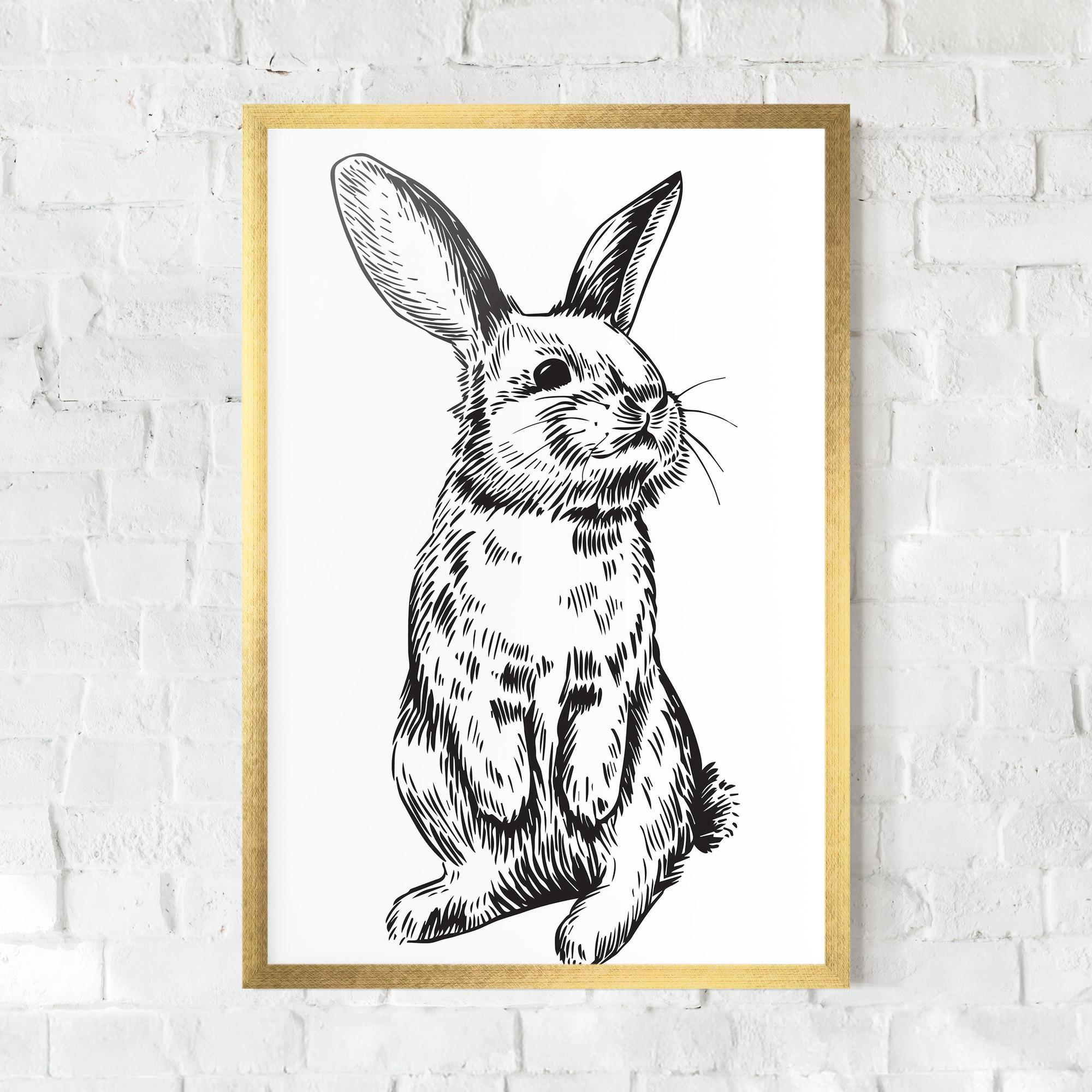 Poster Înrămat Cute Bunny mockup 0