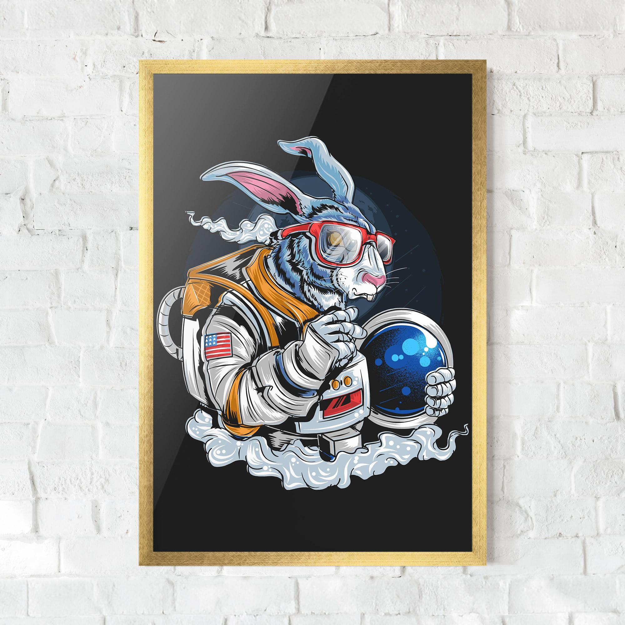 Poster Înrămat Moon Bunny mockup 0