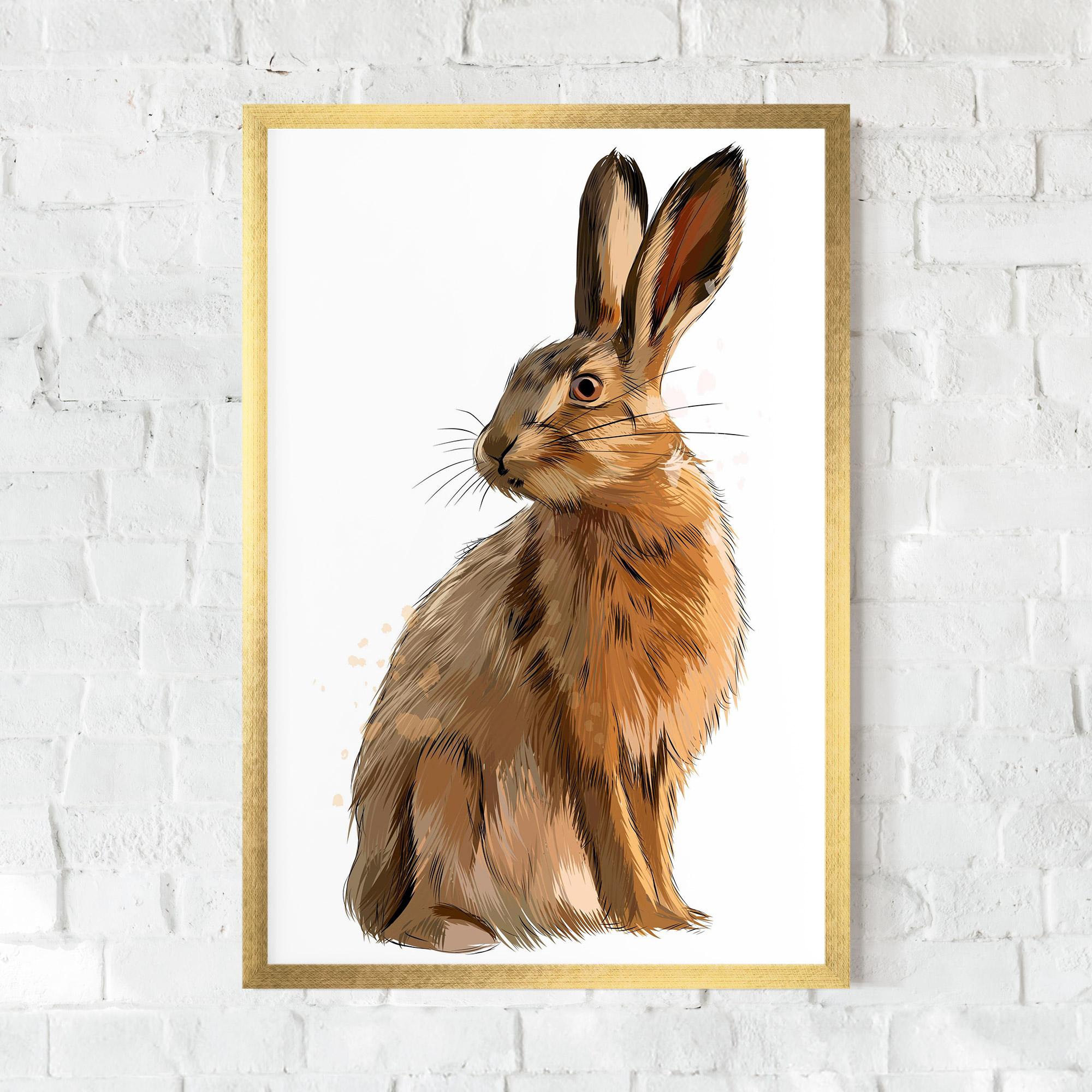 Poster Înrămat Painted Bunny mockup 0