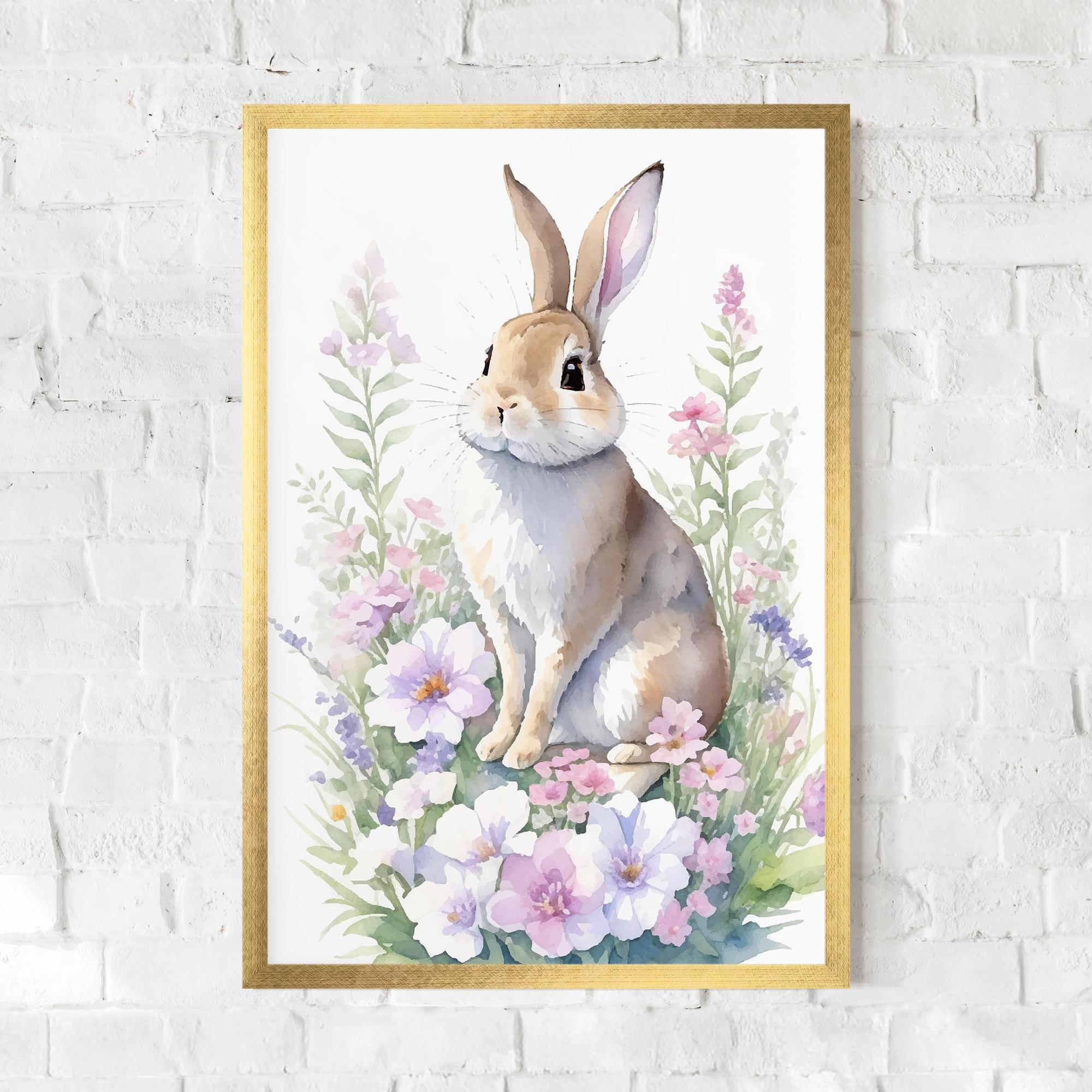 Poster Înrămat Pretty Cute Bunny mockup 0