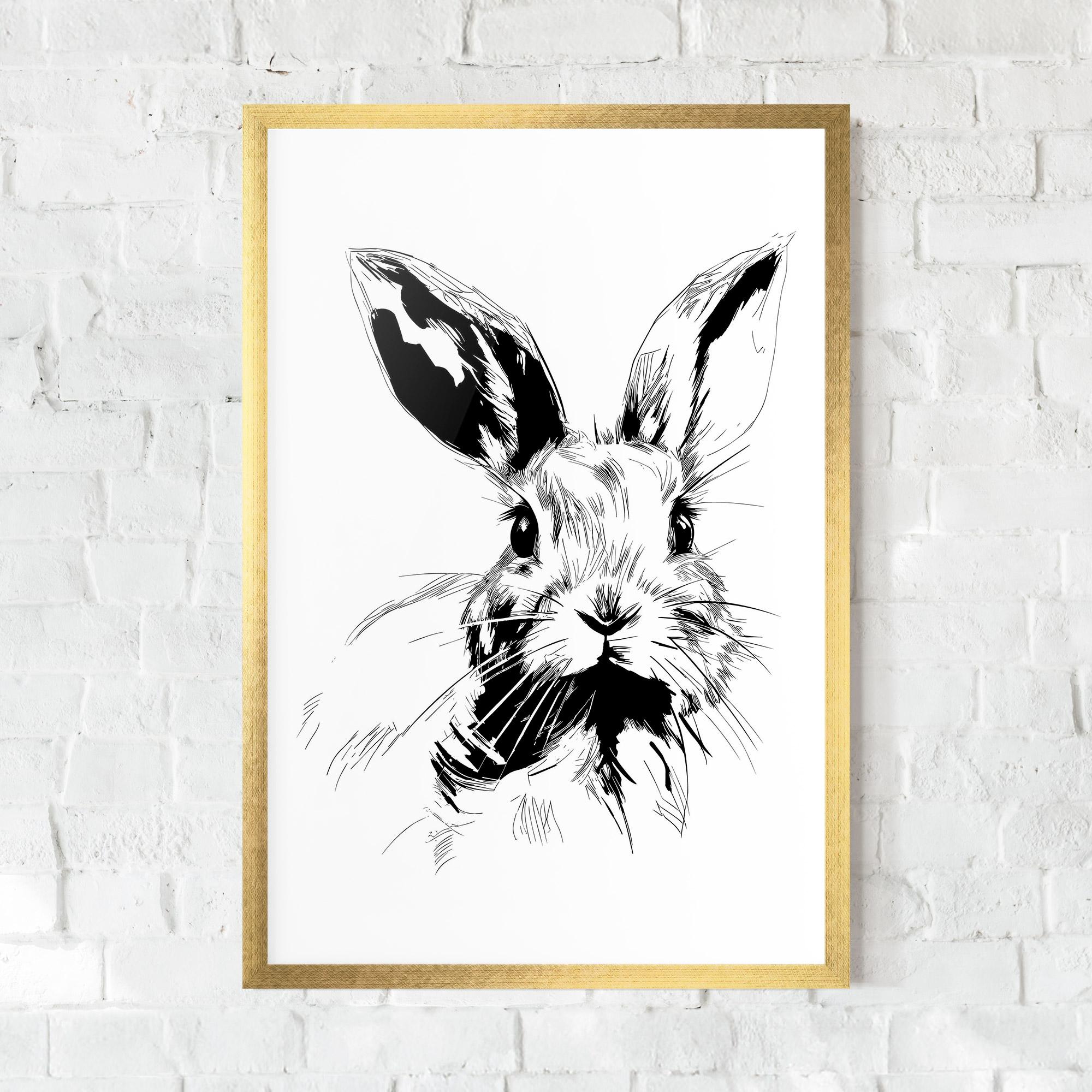 Poster Înrămat Rabbit Looking mockup 0