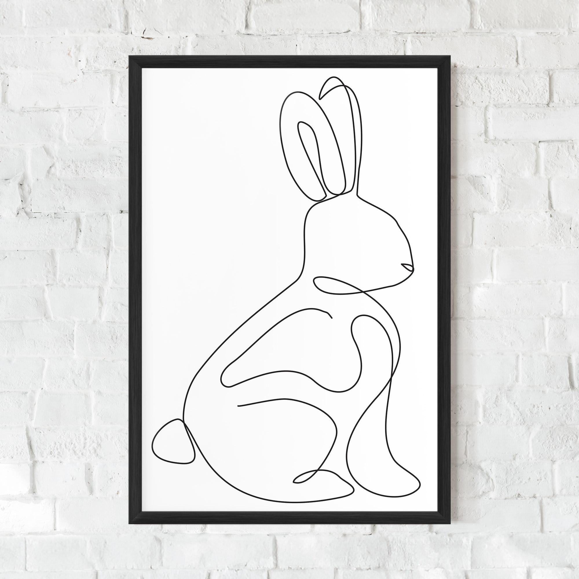 Poster Înrămat Cute Rabbit mockup 0