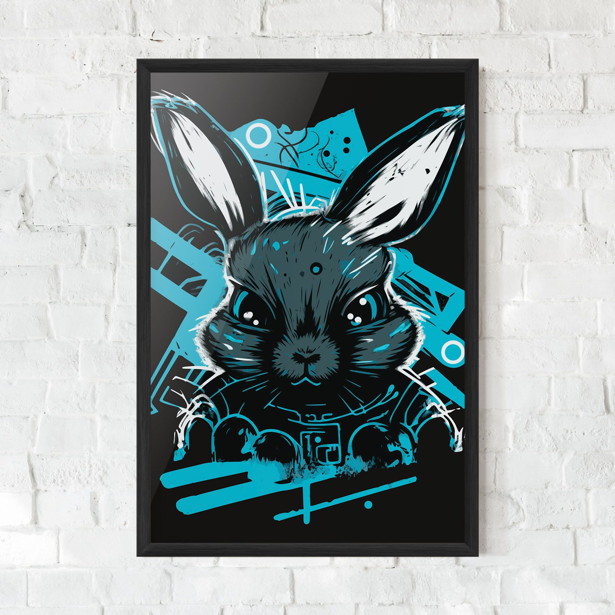 Grey Blue Bunny mockup 0