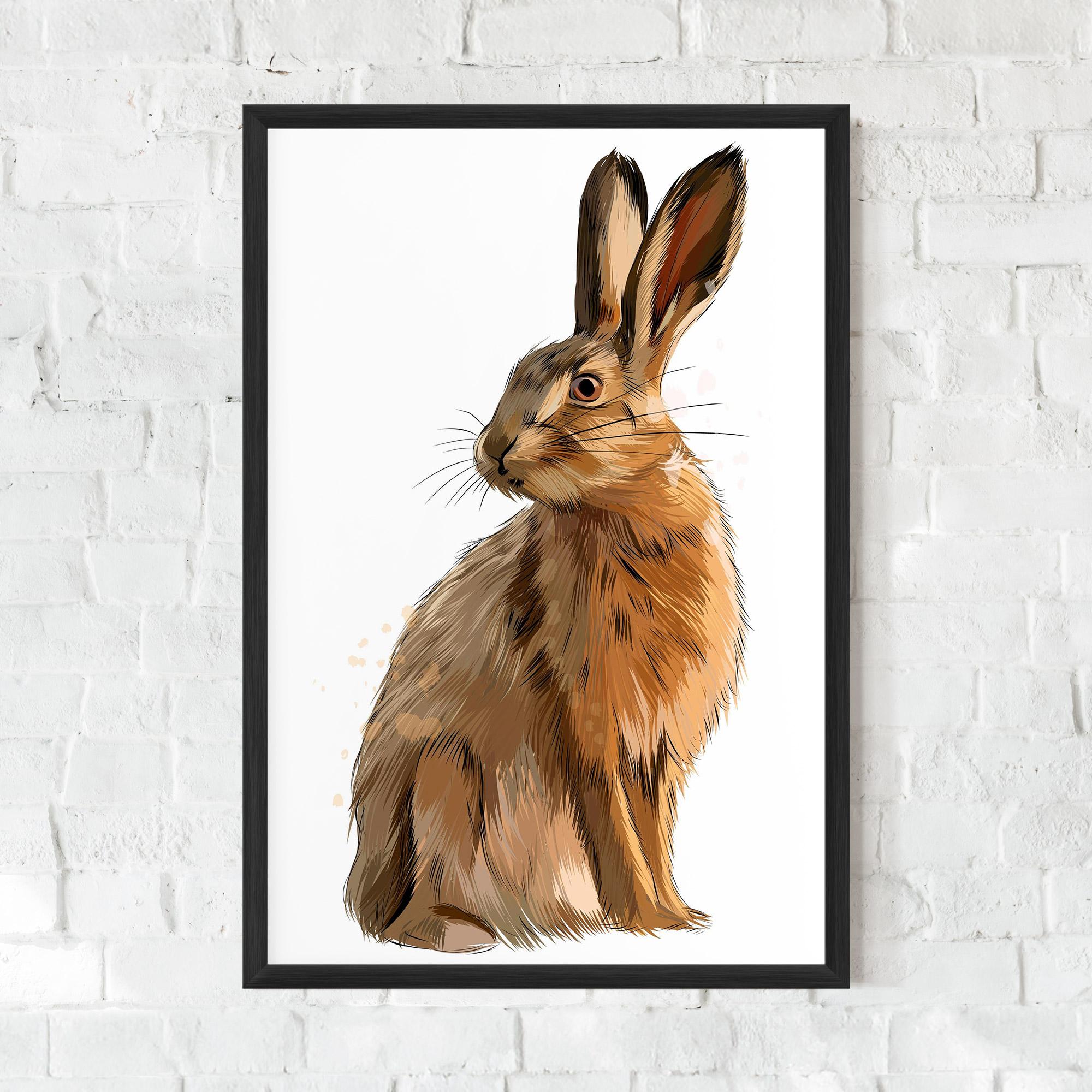 Poster Înrămat Painted Bunny mockup 0