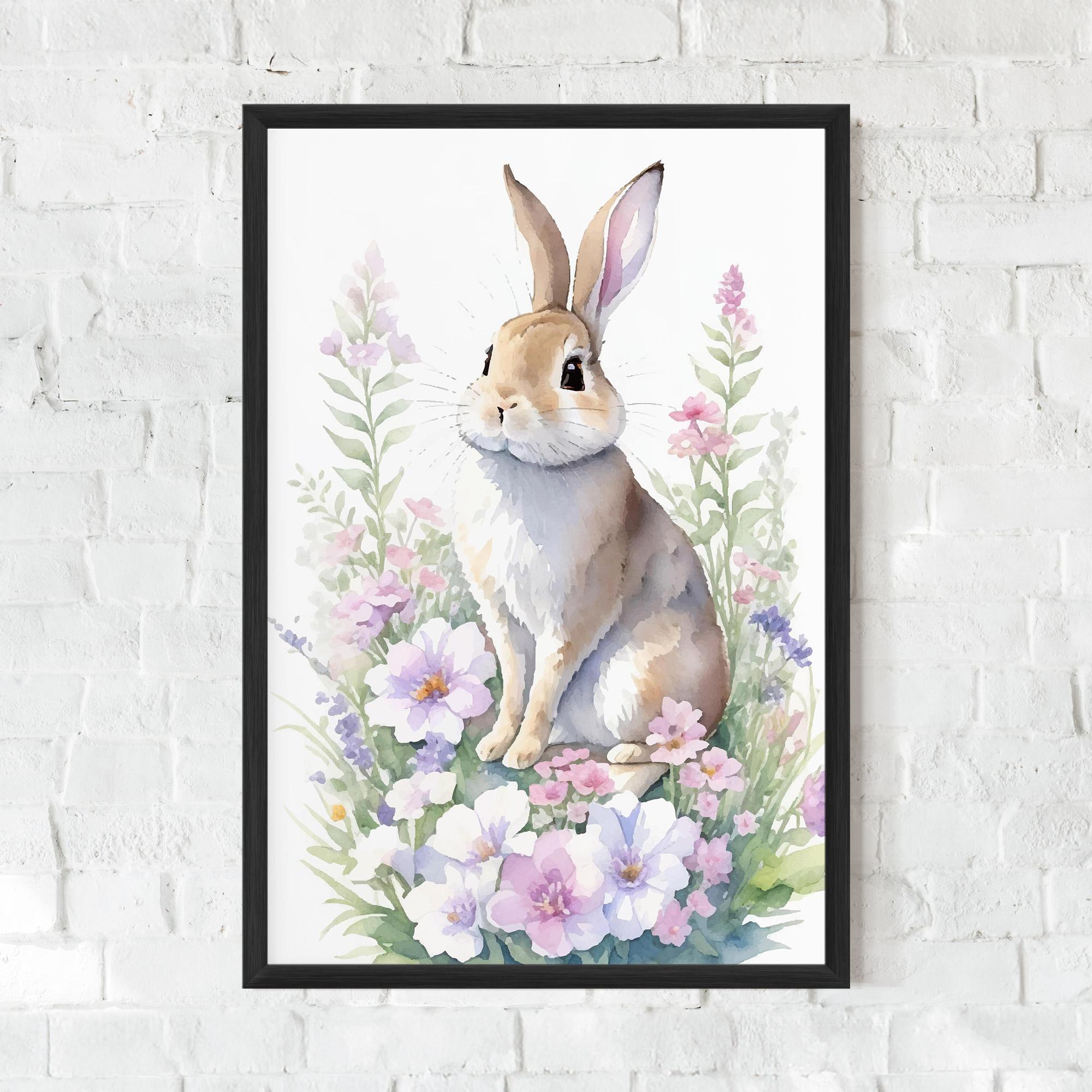 Poster Înrămat Pretty Cute Bunny mockup 0