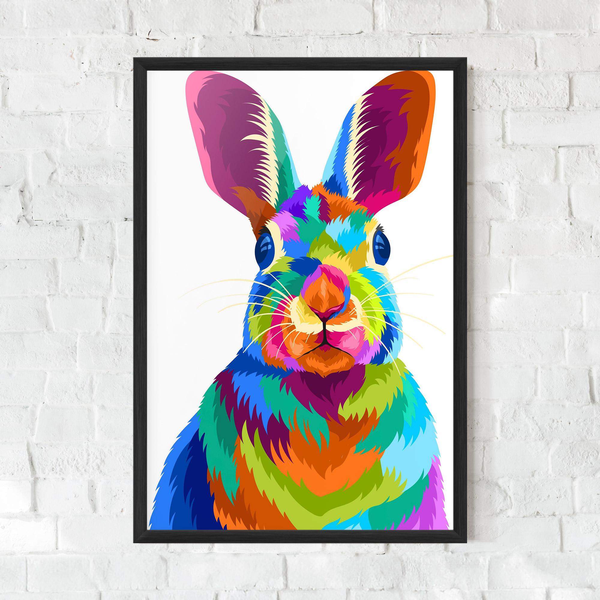 Poster Înrămat Rabbit Art Style mockup 0