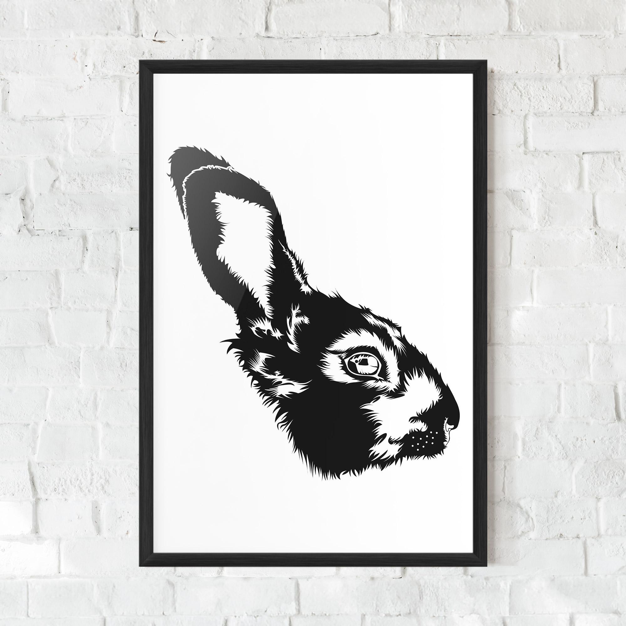 Poster Înrămat Rabbit Head mockup 0