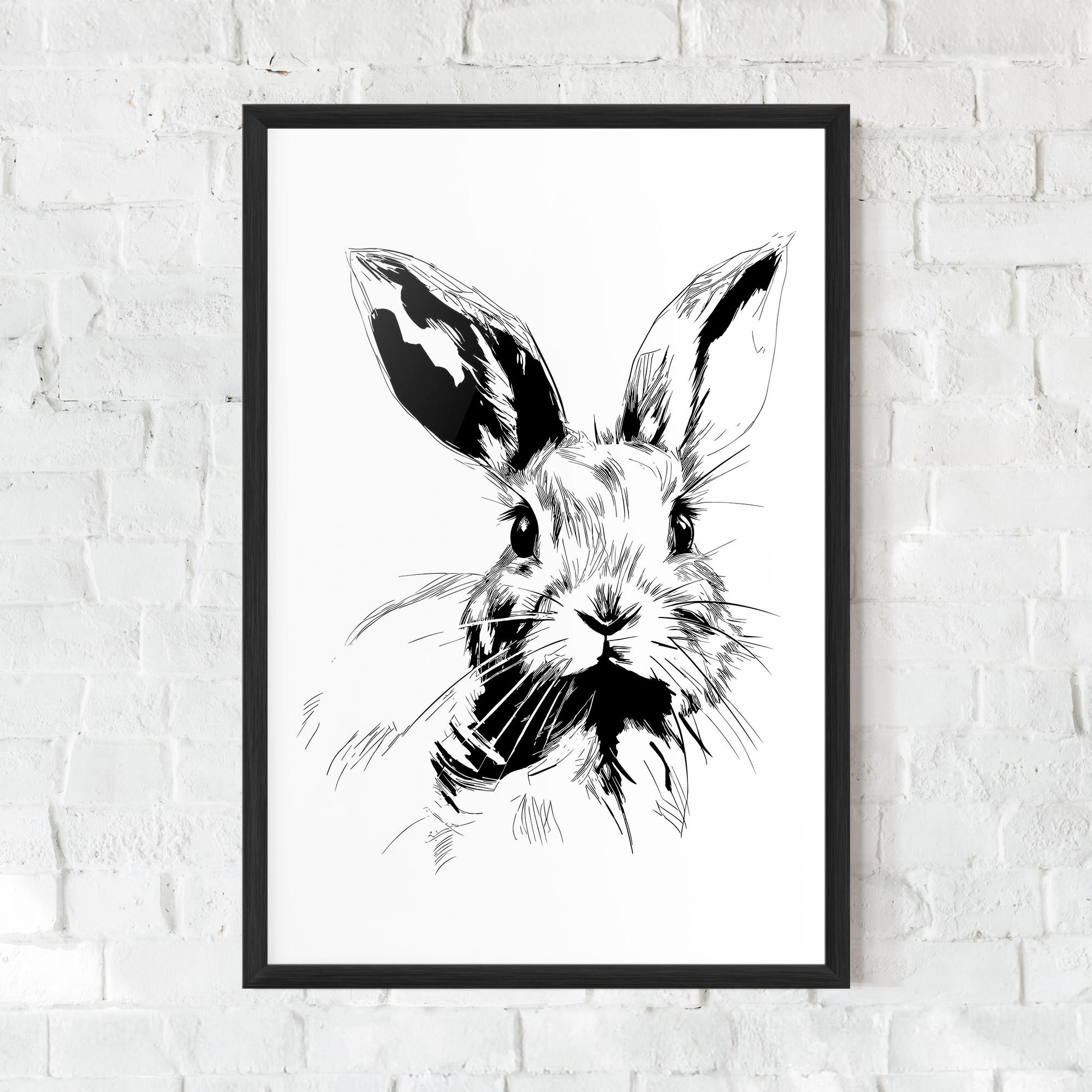 Poster Înrămat Rabbit Looking mockup 0