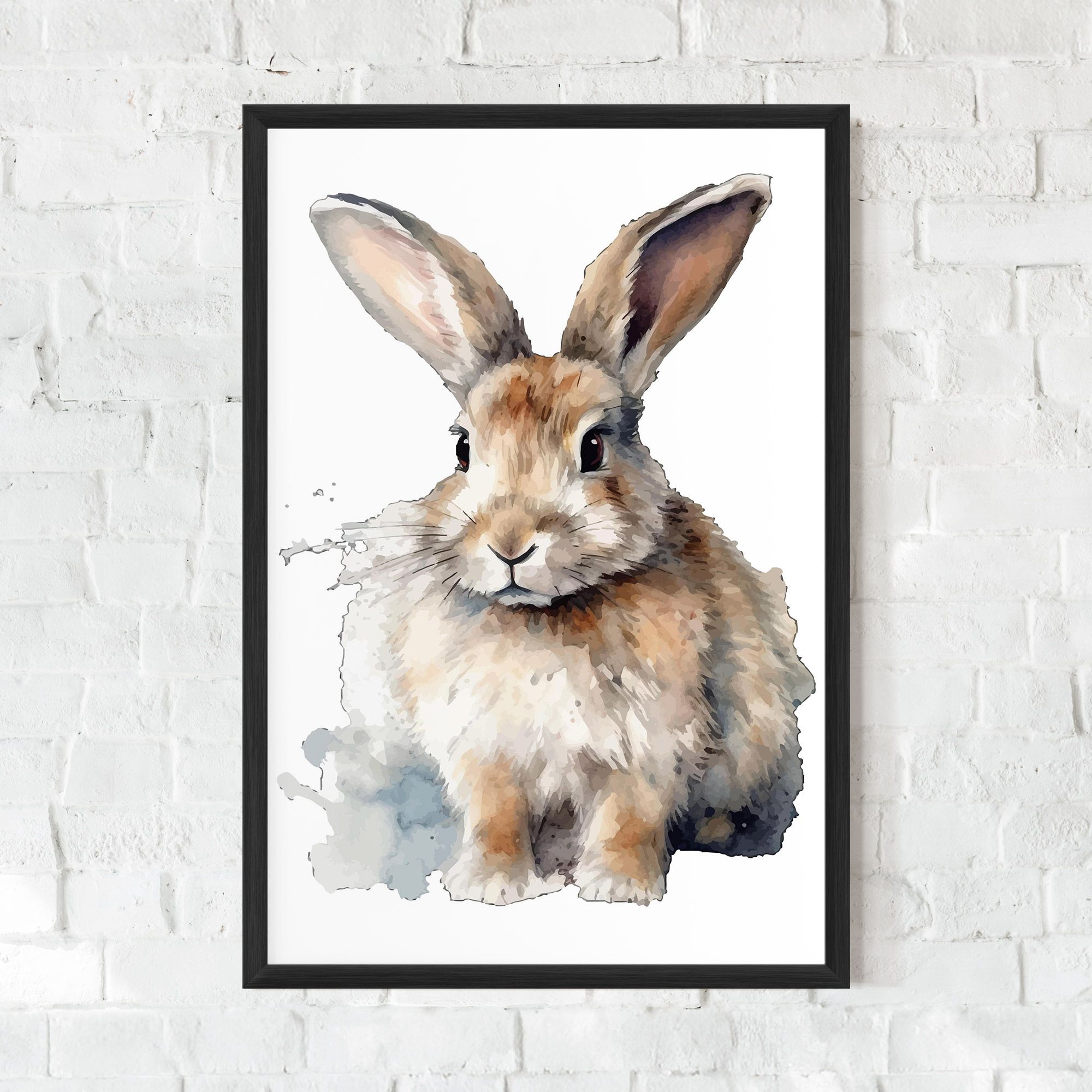 Watercolor Cute Bunny mockup 0