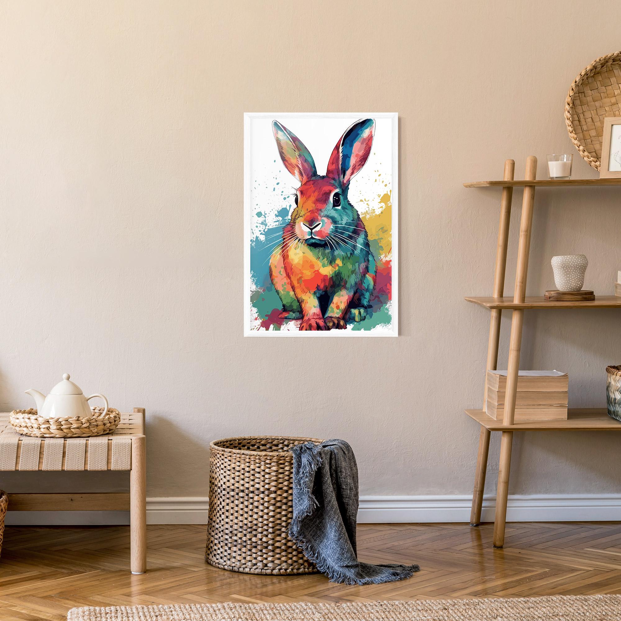 Poster Înrămat Brush Rabbit mockup 9