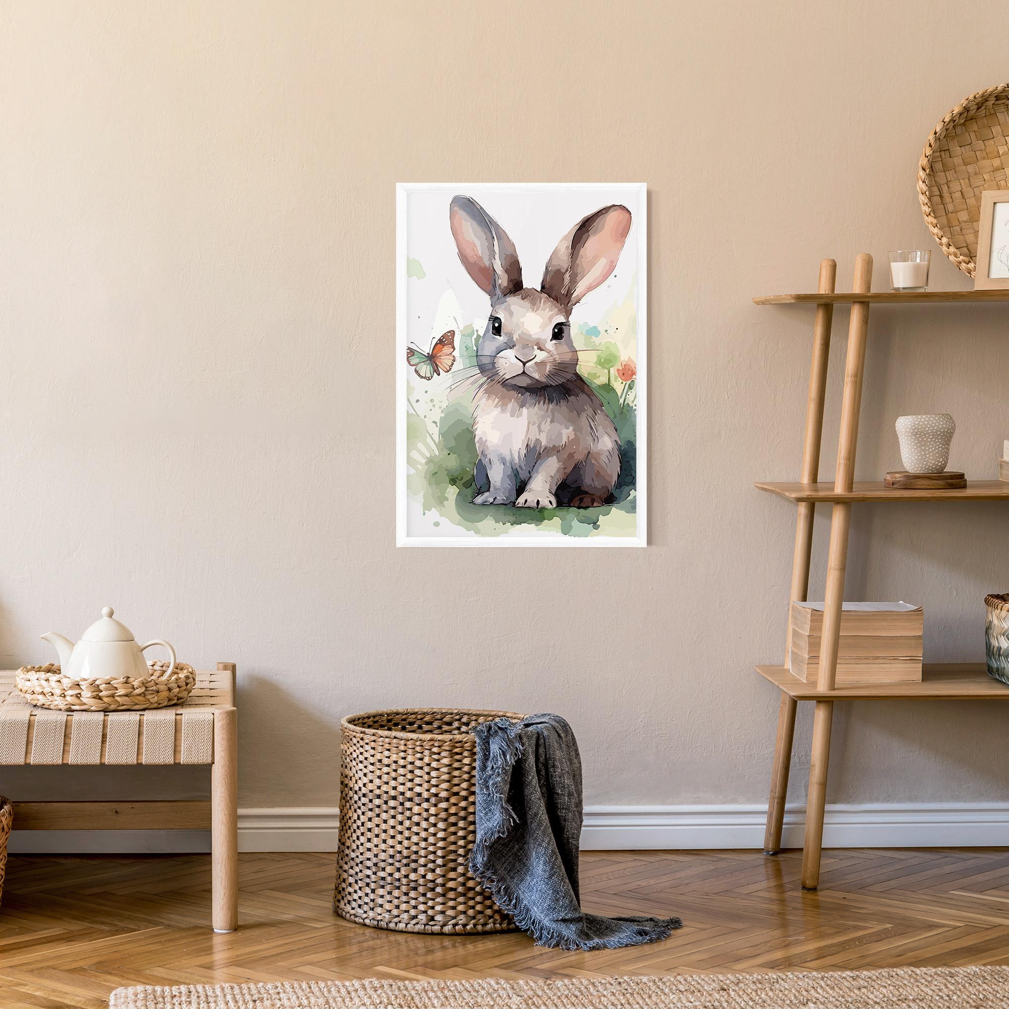Poster Înrămat Pretty Bunny Art mockup 9