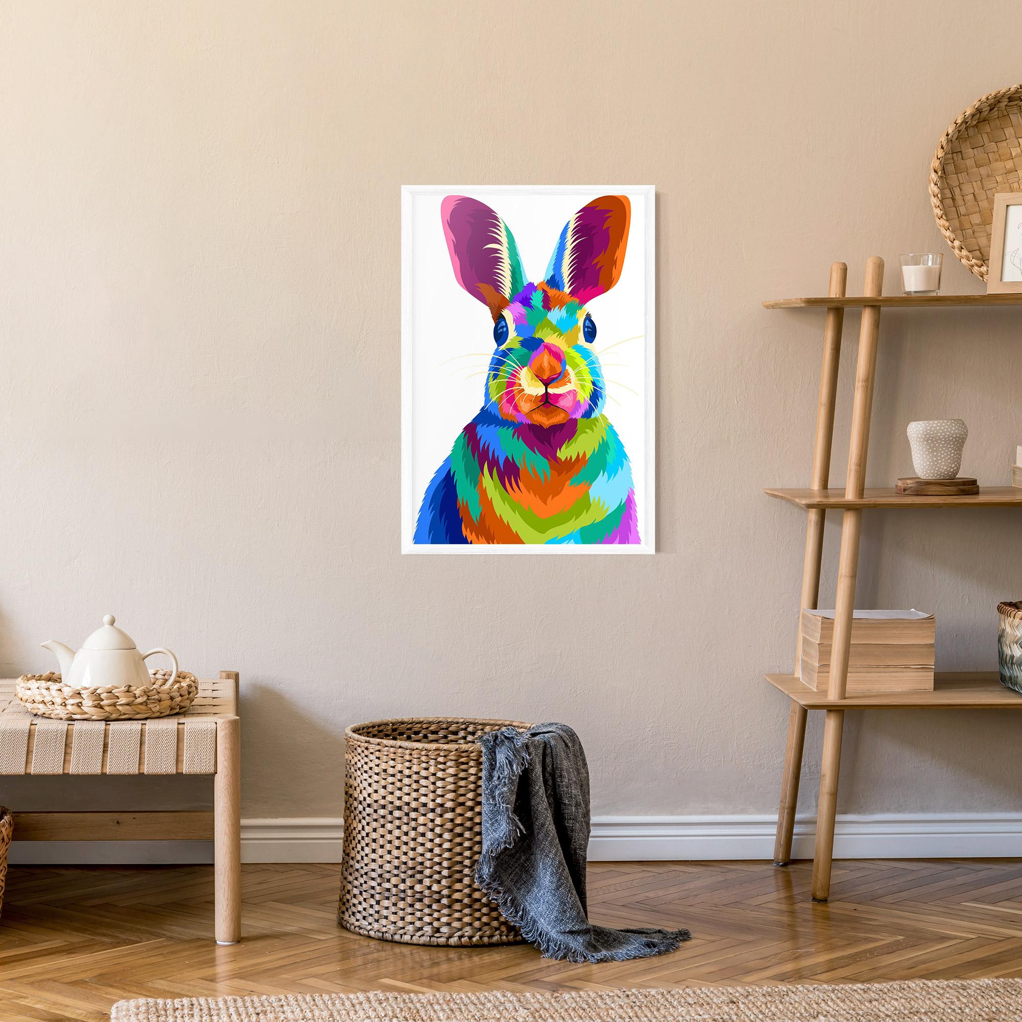 Poster Înrămat Rabbit Art Style mockup 9