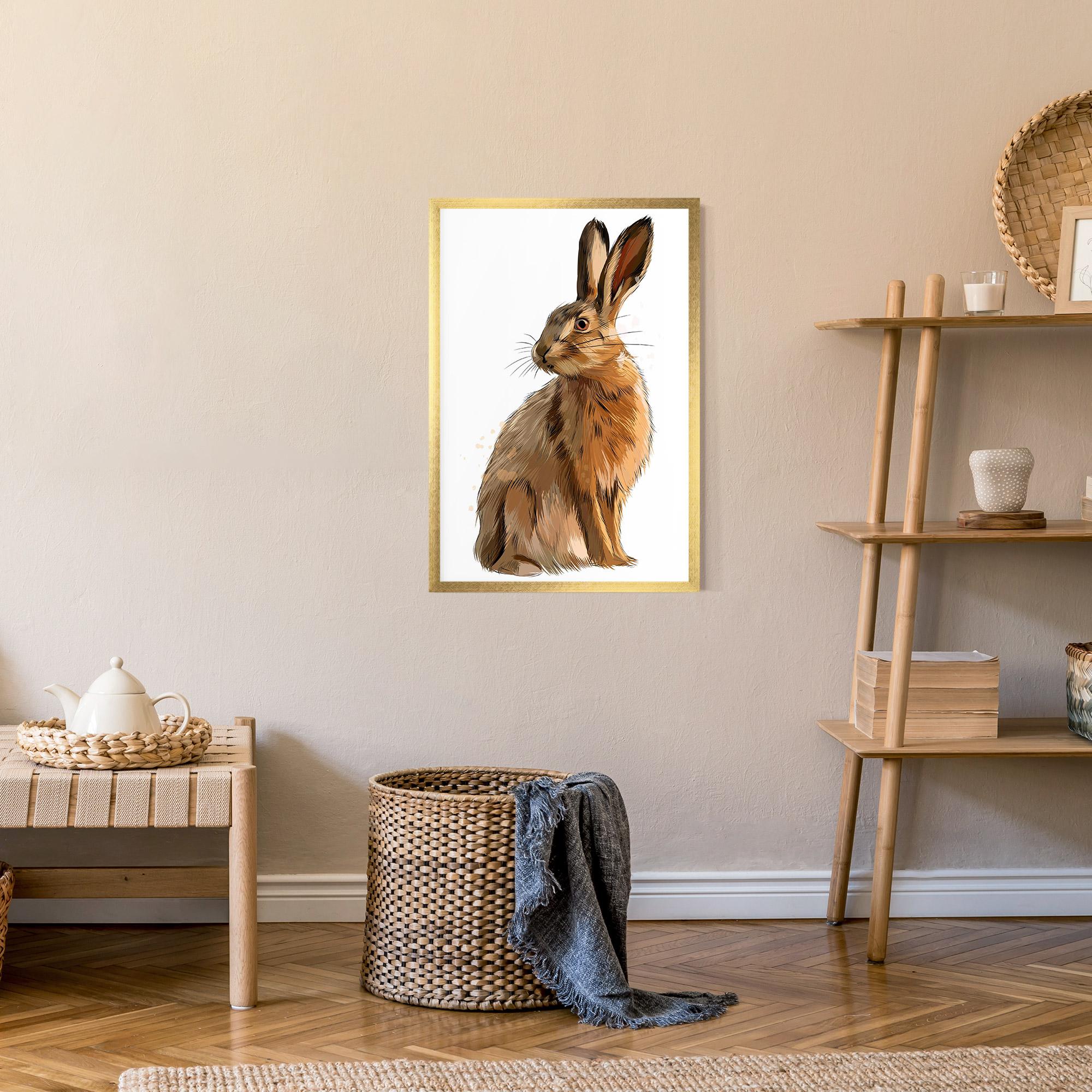 Poster Înrămat Painted Bunny mockup 9