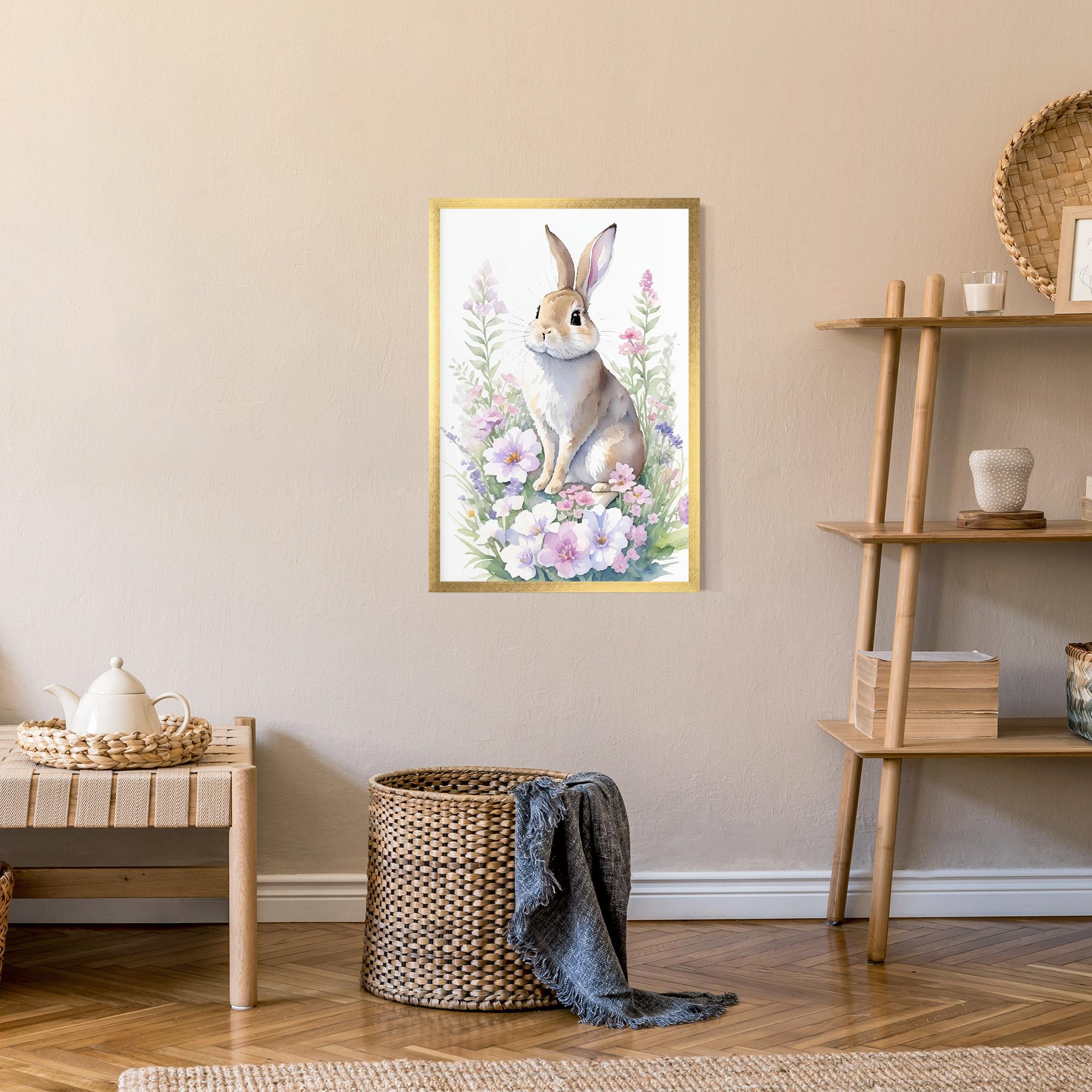 Poster Înrămat Pretty Cute Bunny mockup 9