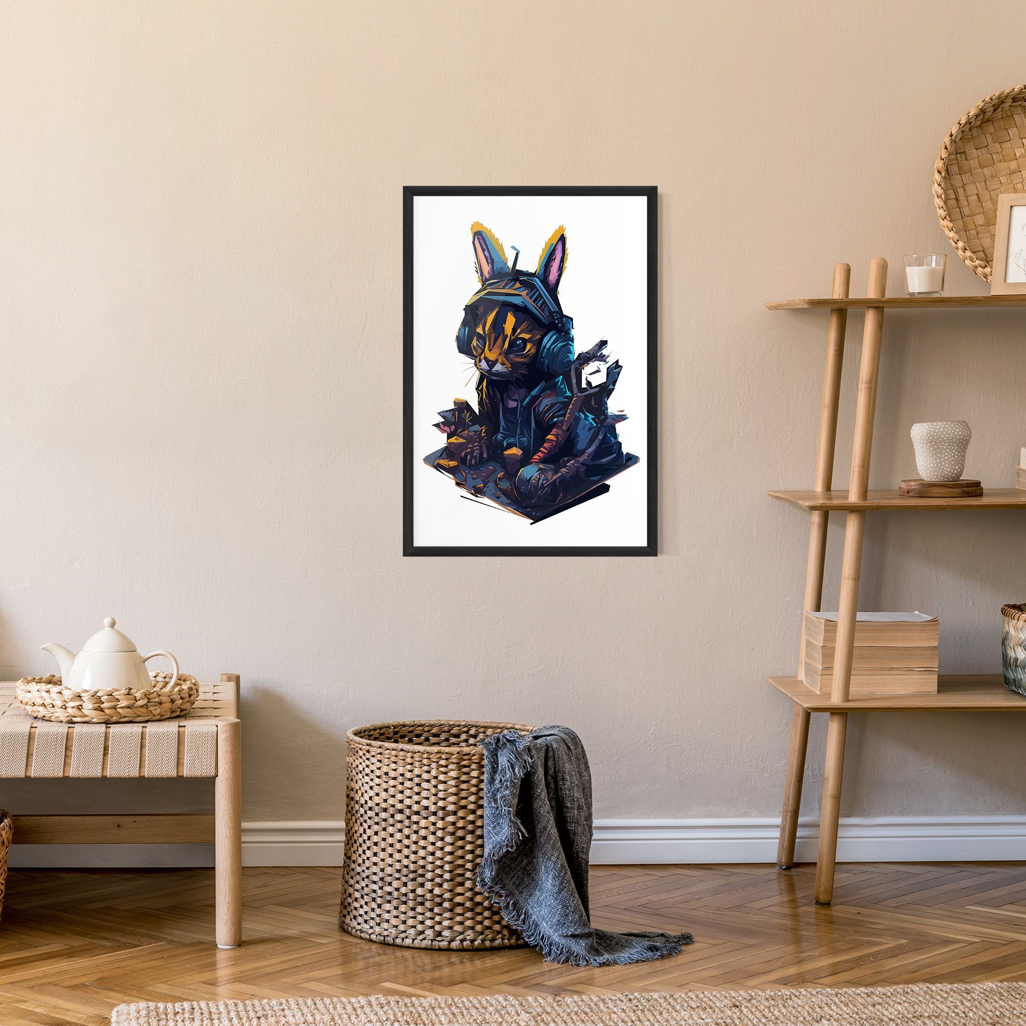 Orange Rabbit Headset mockup 9