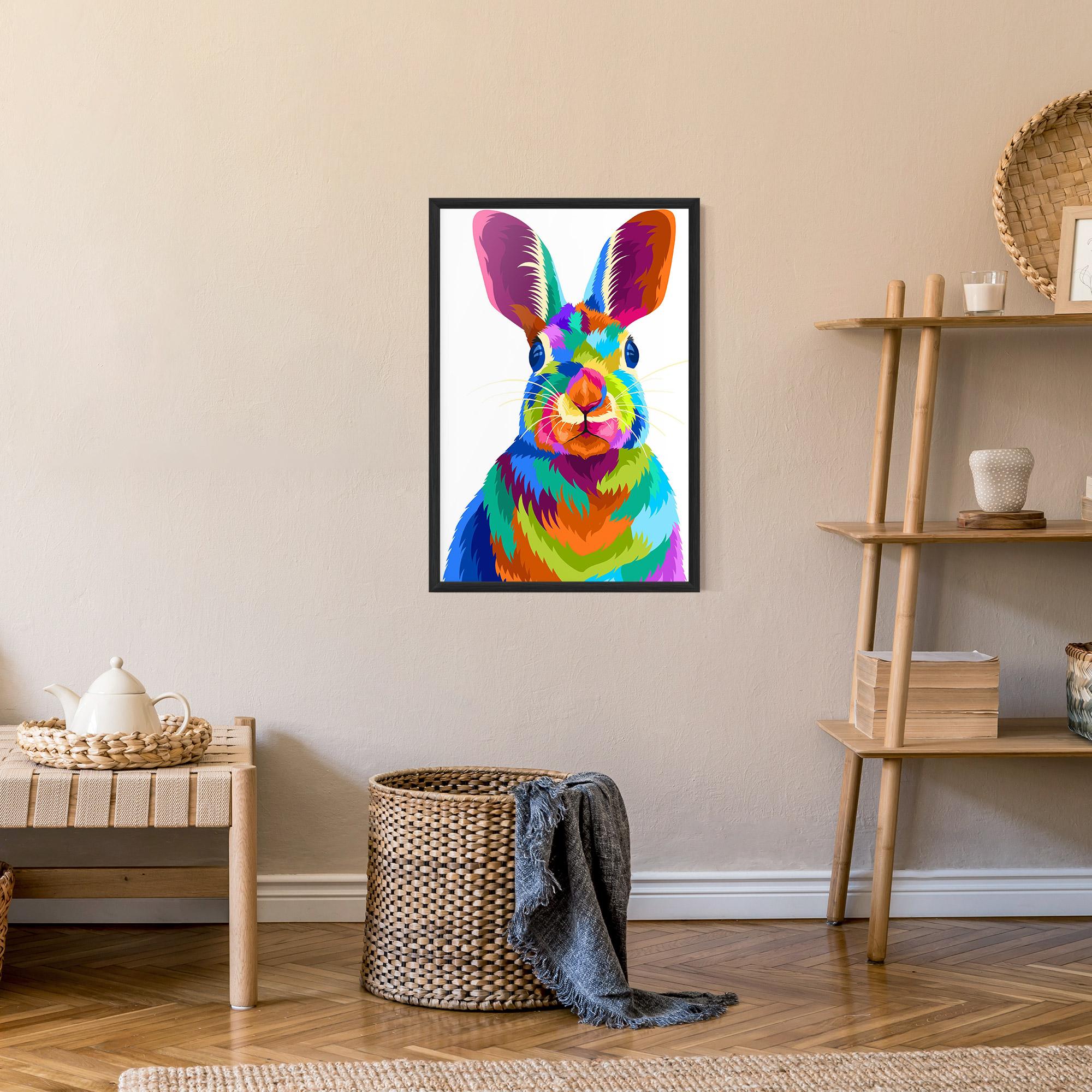 Poster Înrămat Rabbit Art Style mockup 9