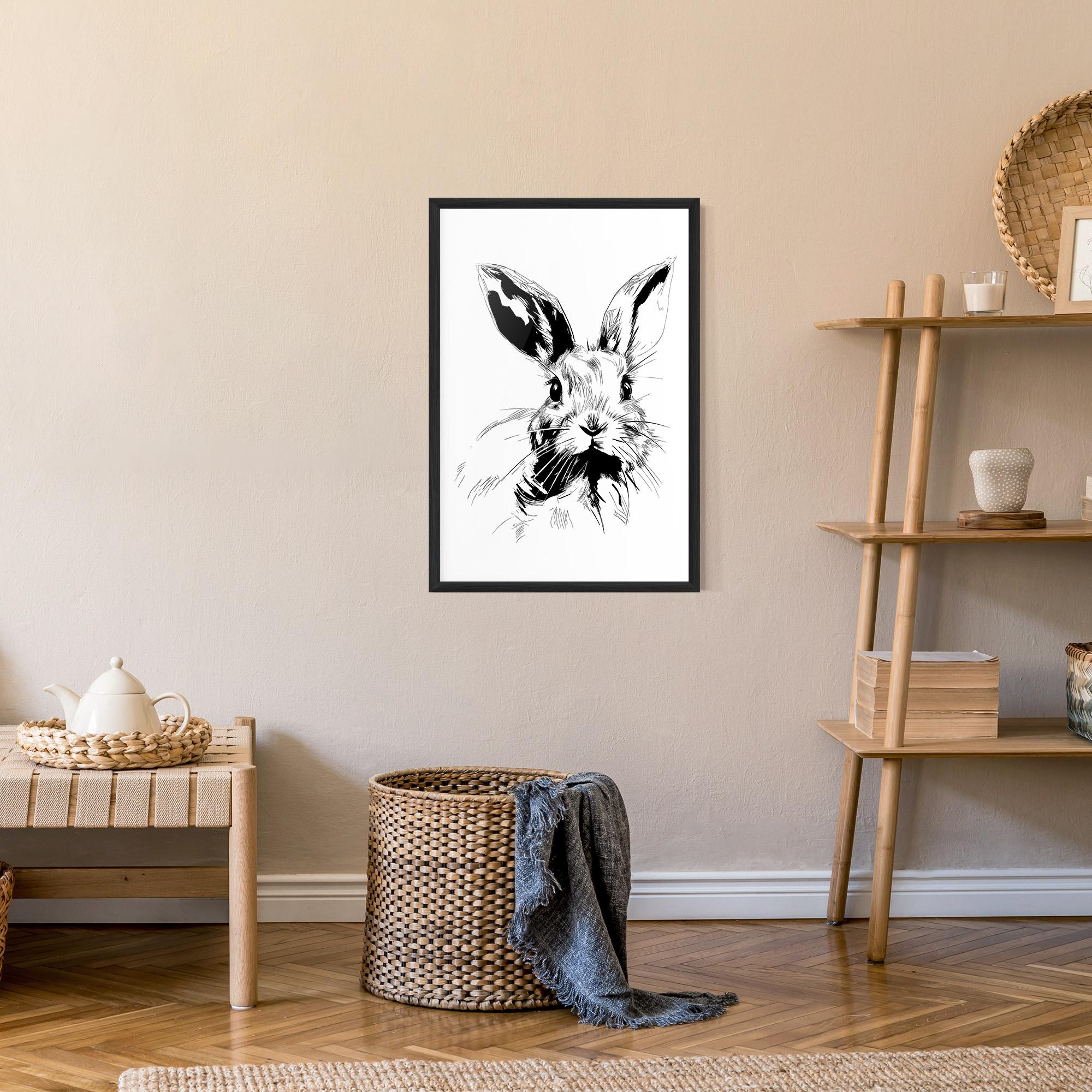 Poster Înrămat Rabbit Looking mockup 9