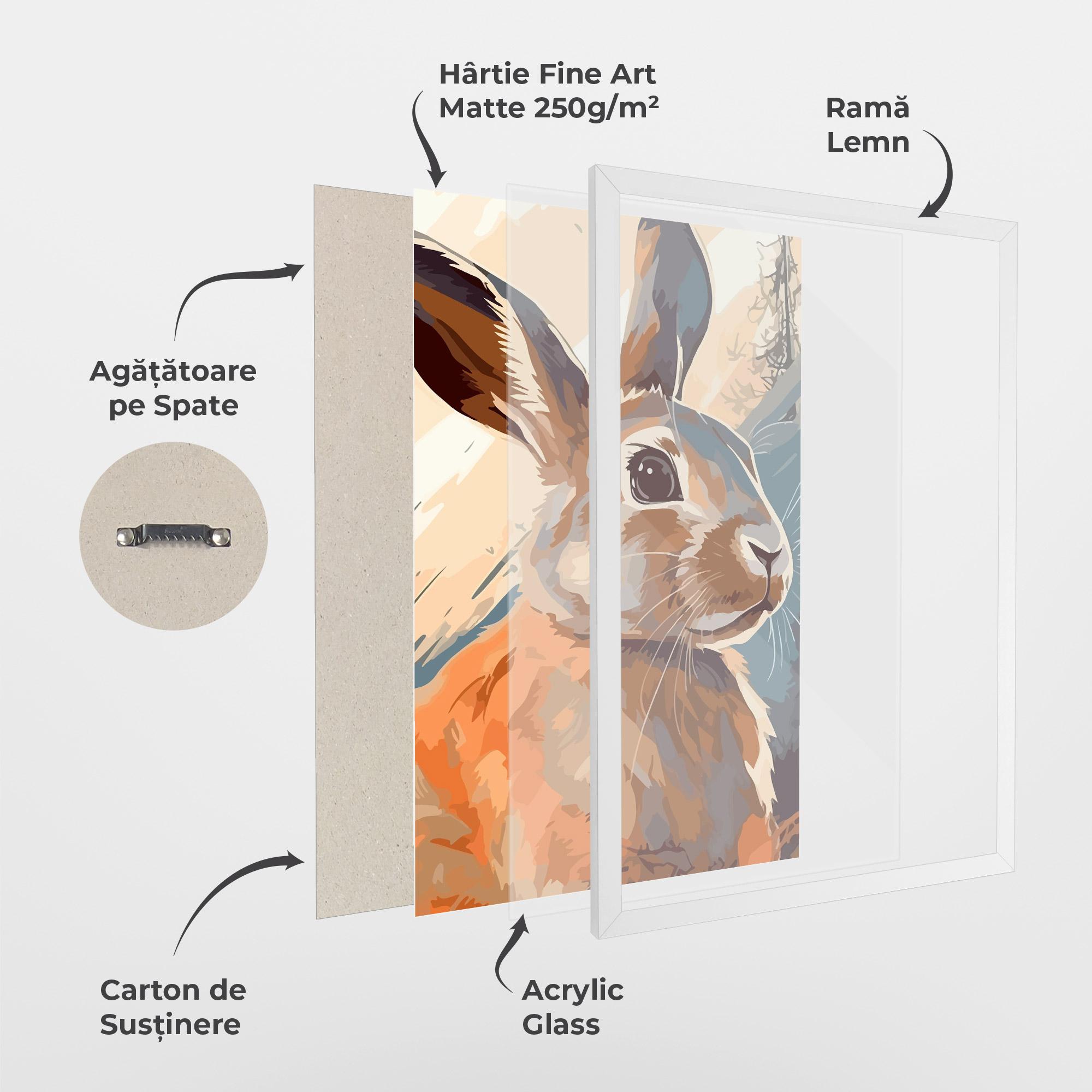 Poster Înrămat Anime Rabbit mockup 1