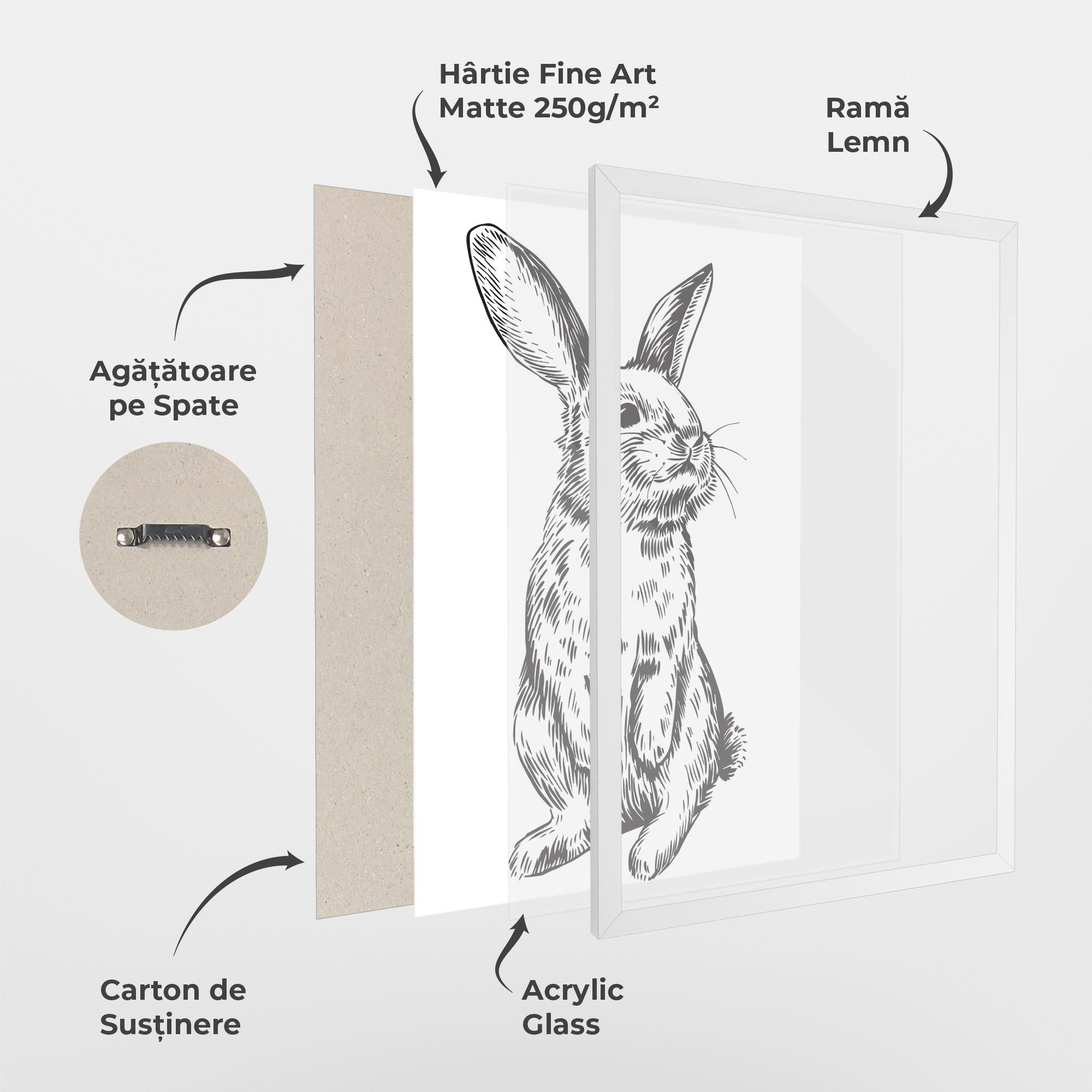 Poster Înrămat Cute Bunny mockup 1