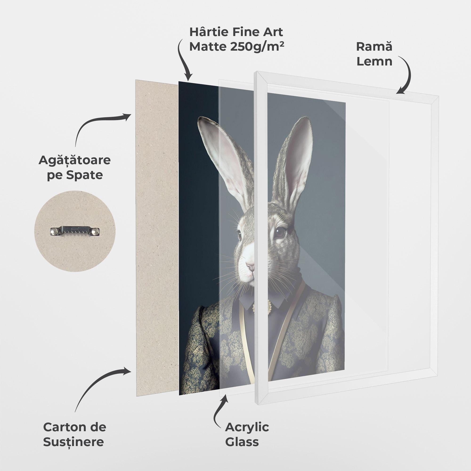 Poster Înrămat Elegant Rabbit mockup 1