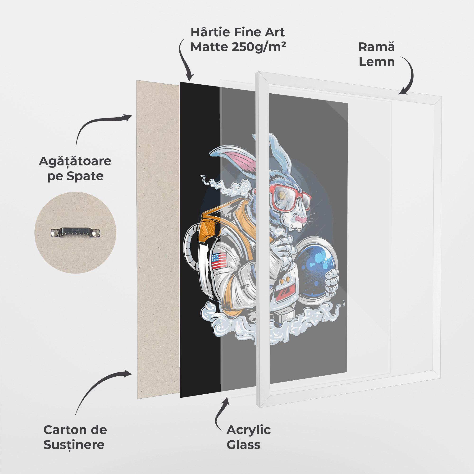 Poster Înrămat Moon Bunny mockup 1