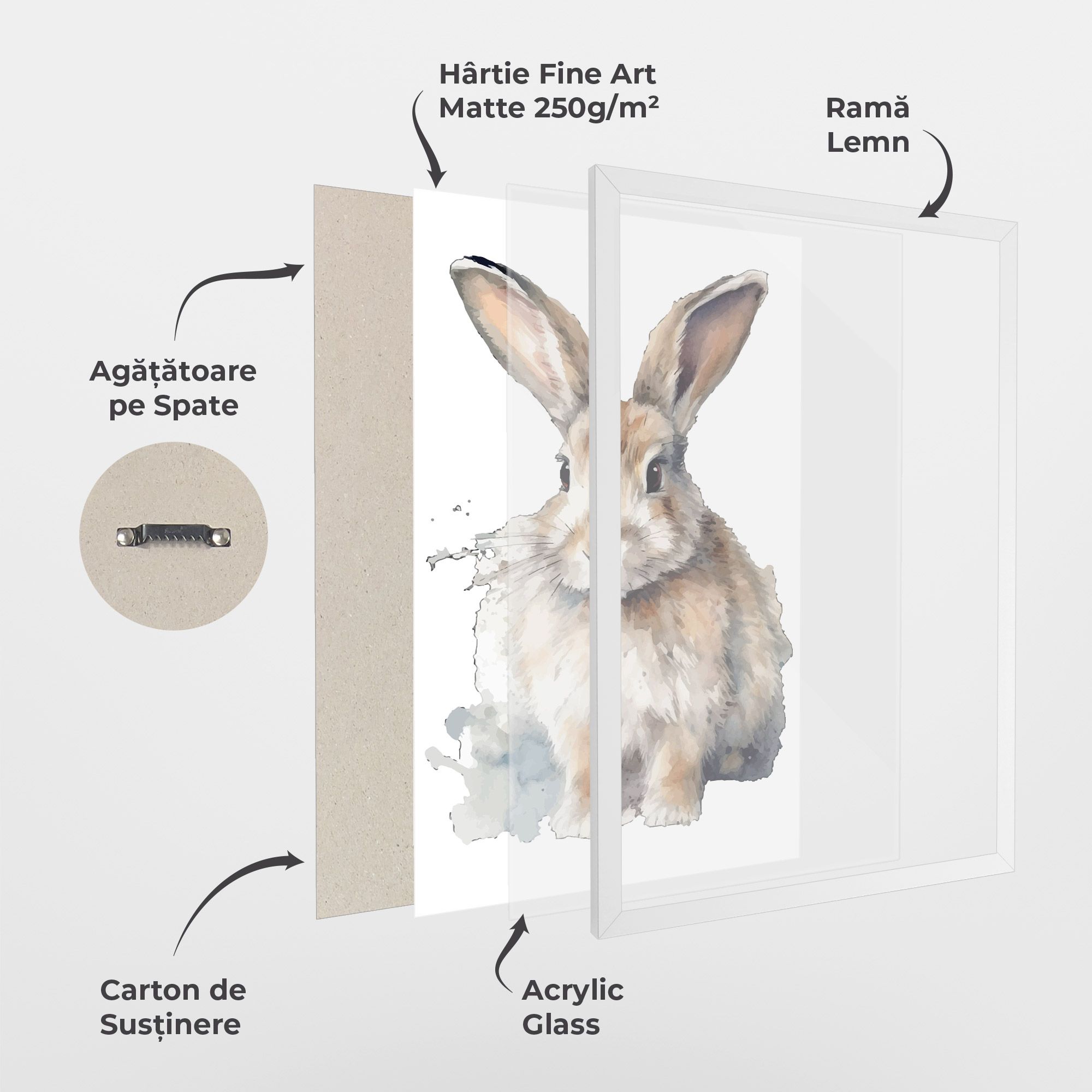 Watercolor Cute Bunny mockup 1