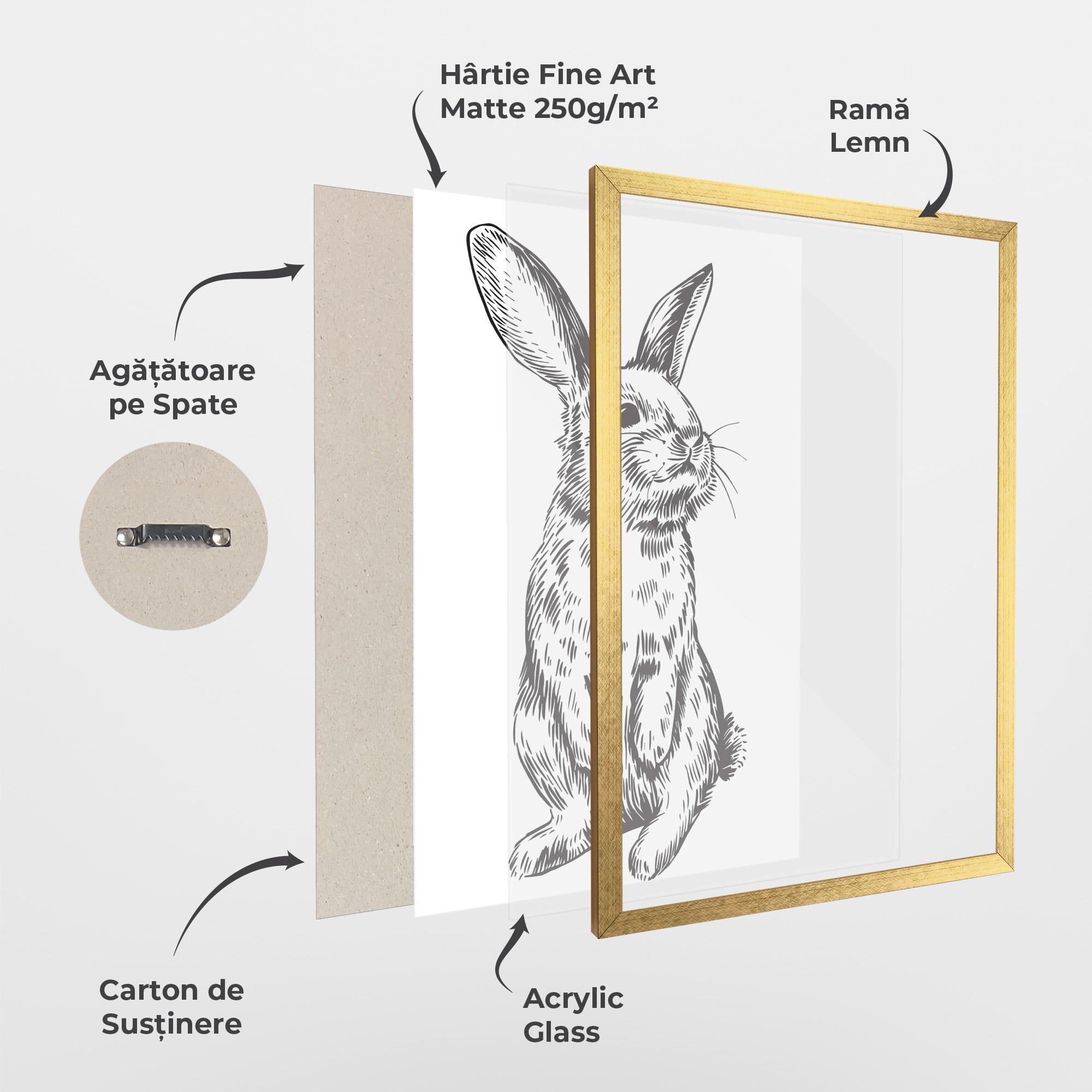 Poster Înrămat Cute Bunny mockup 1