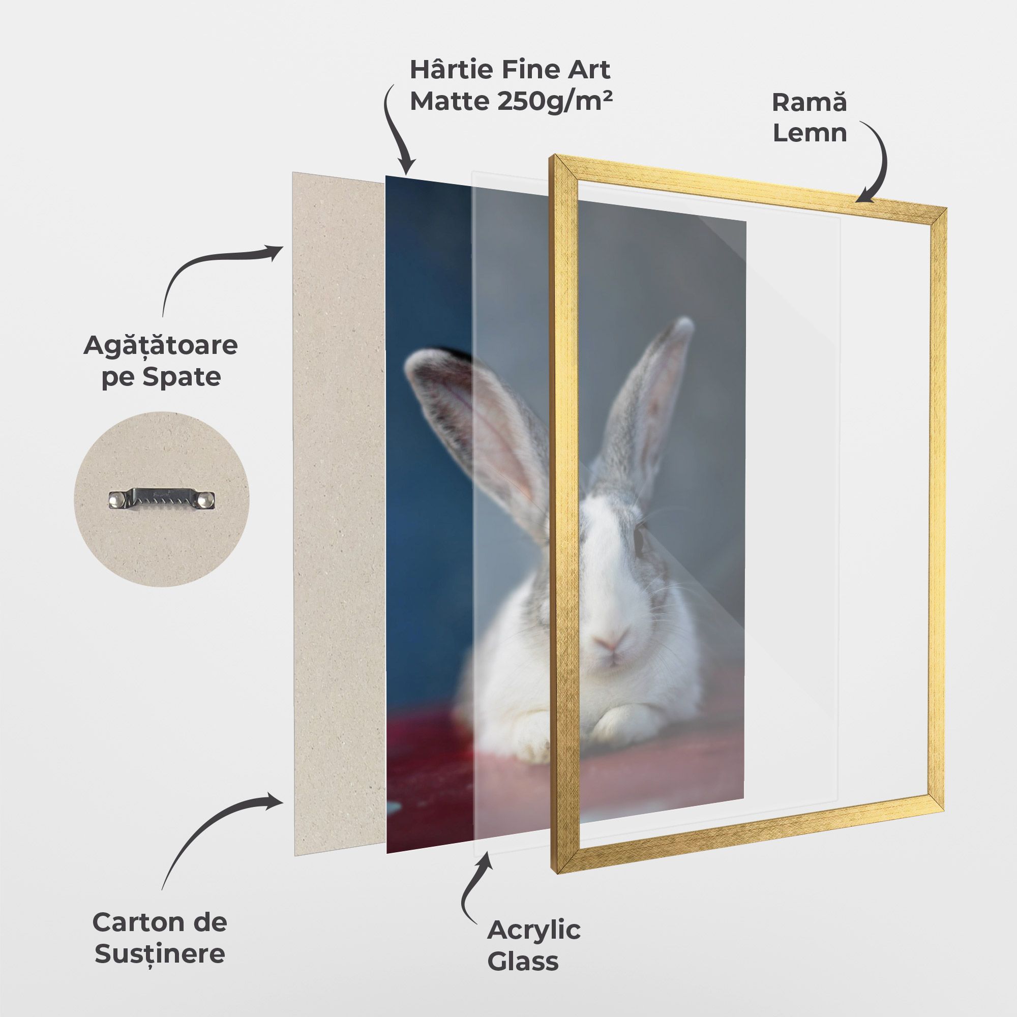 Cute Grey Bunny mockup 1